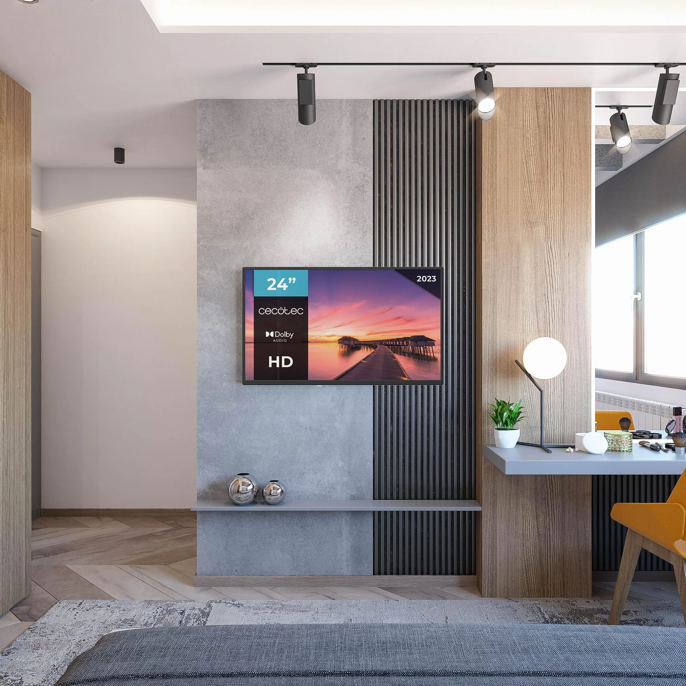 Cecotec TV 24" - Televisore 0 Series 0024. Schermo 24", HD, Risoluzione Immagini e Video Ottima, Sistema Dolby, Memoria Flash, Connettività HDMI/USB, Telecomando, Classe E