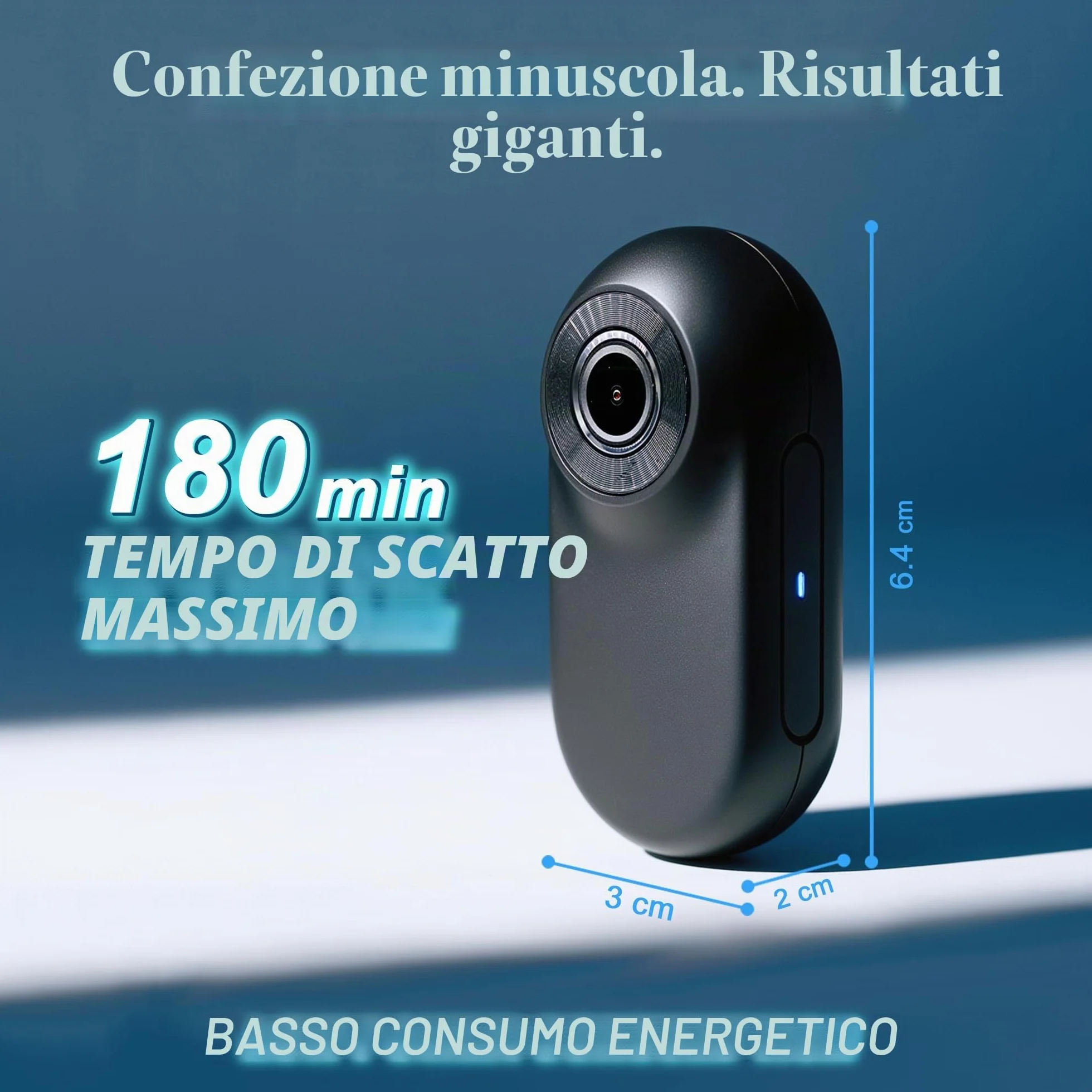 Body Cam, Action Cam Compatta con Microfono, POV Camera 32GB Incluse, Bodycam Fissaggio Magnetico, per Casco Moto, Bici, Sport Estremi e Vlogging (Nero)