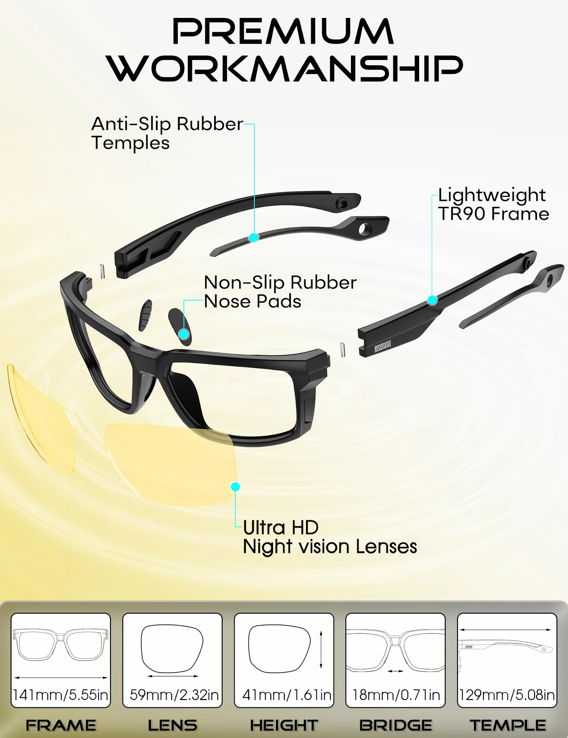 ATTCL Occhiali da sole sportivi polarizzati da uomo con protezione UV400