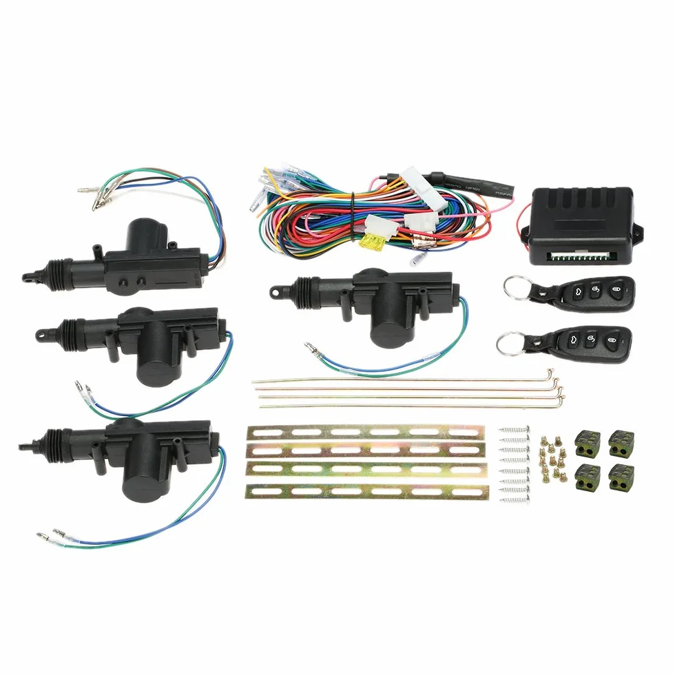 Serratura centralizzata universale per auto, sistema di ingresso per porta auto senza chiave, kit con 2 telecomandi di blocco centrale