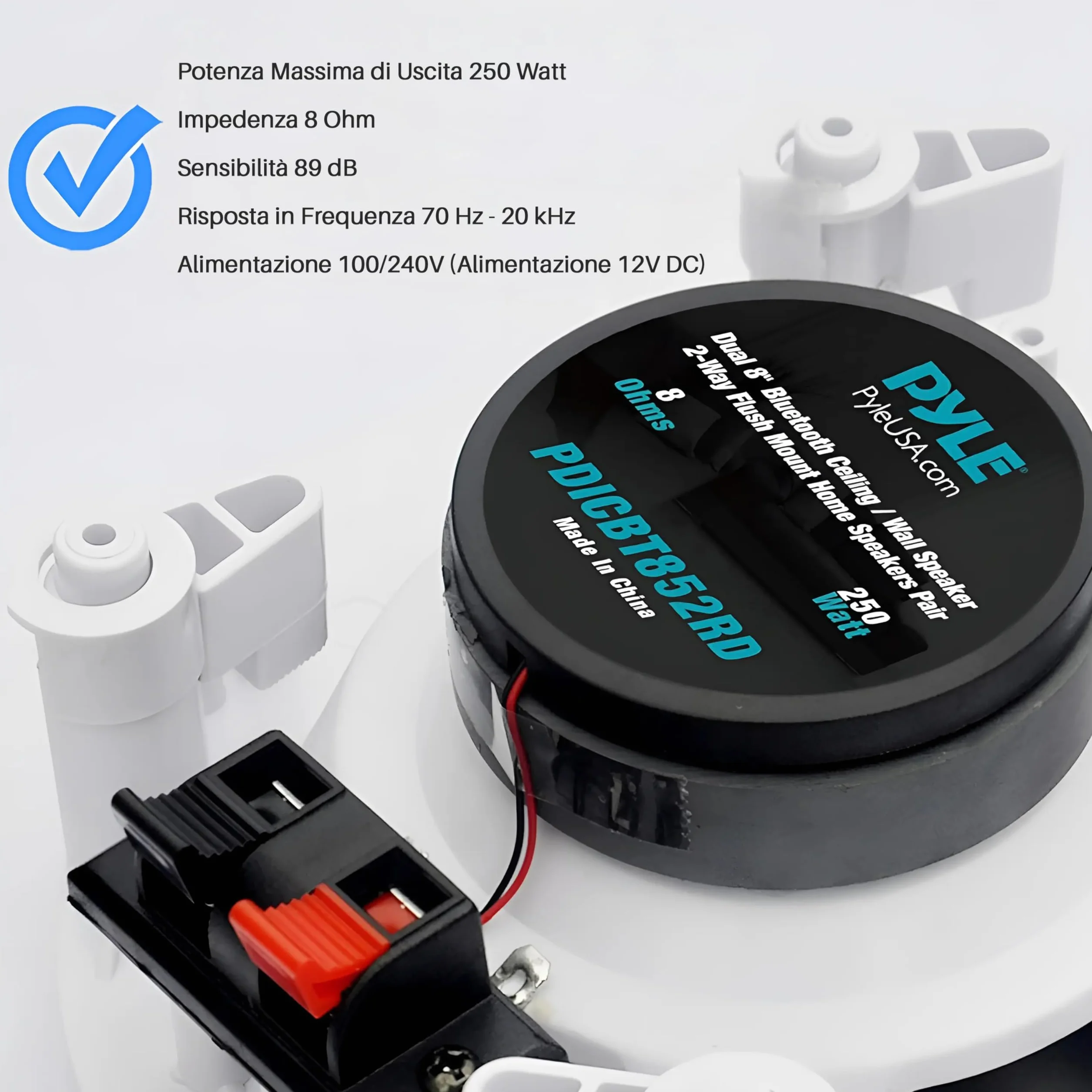 Pyle Casse Bluetooth 16,5 cm Altoparlanti a Parete e Soffitto 2 Vie 150 Watt