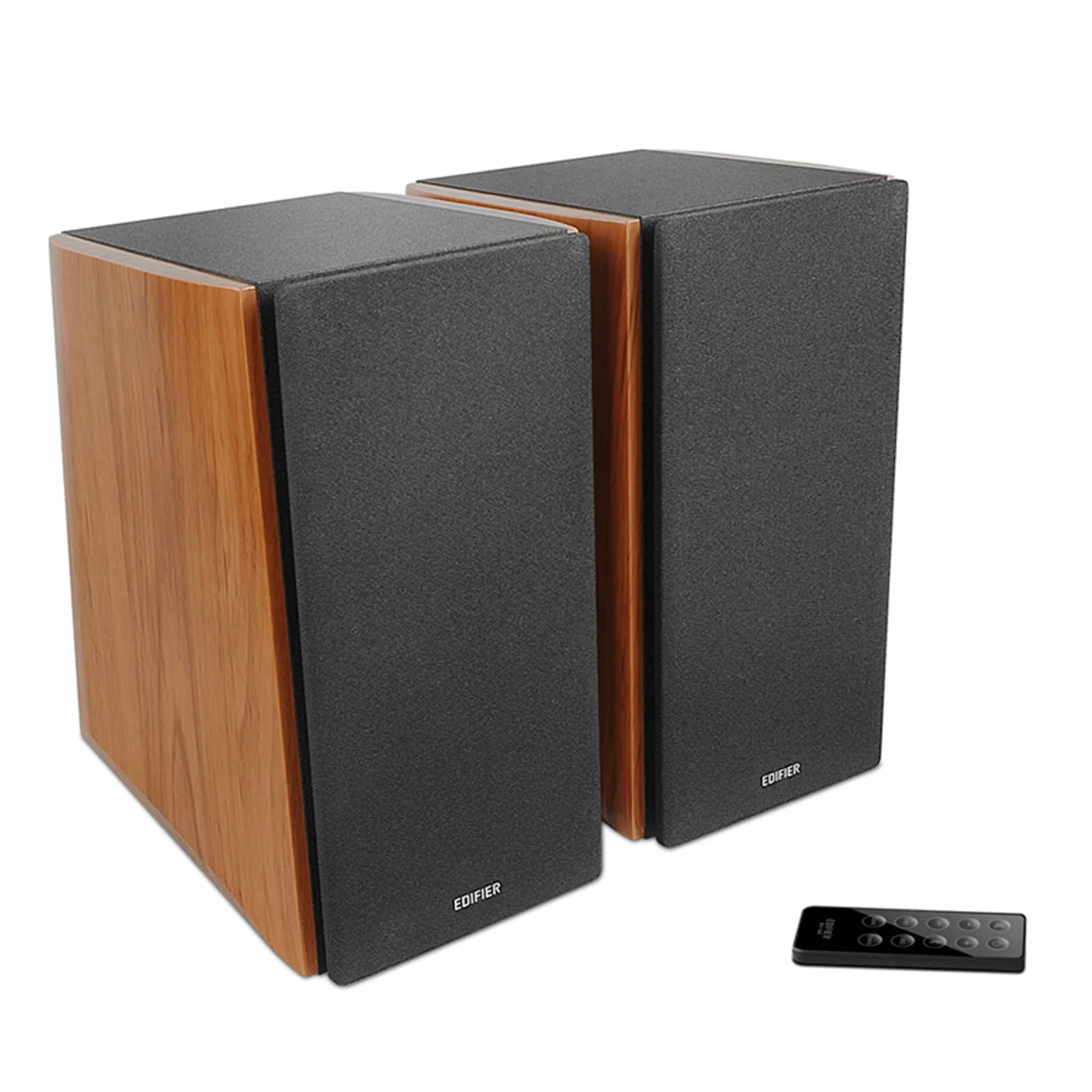 Edifier R2000DB - Kit di altoparlanti Bluetooth 2.0, con telecomando IR e ingresso ottico - 120 Watt - Warm Oak