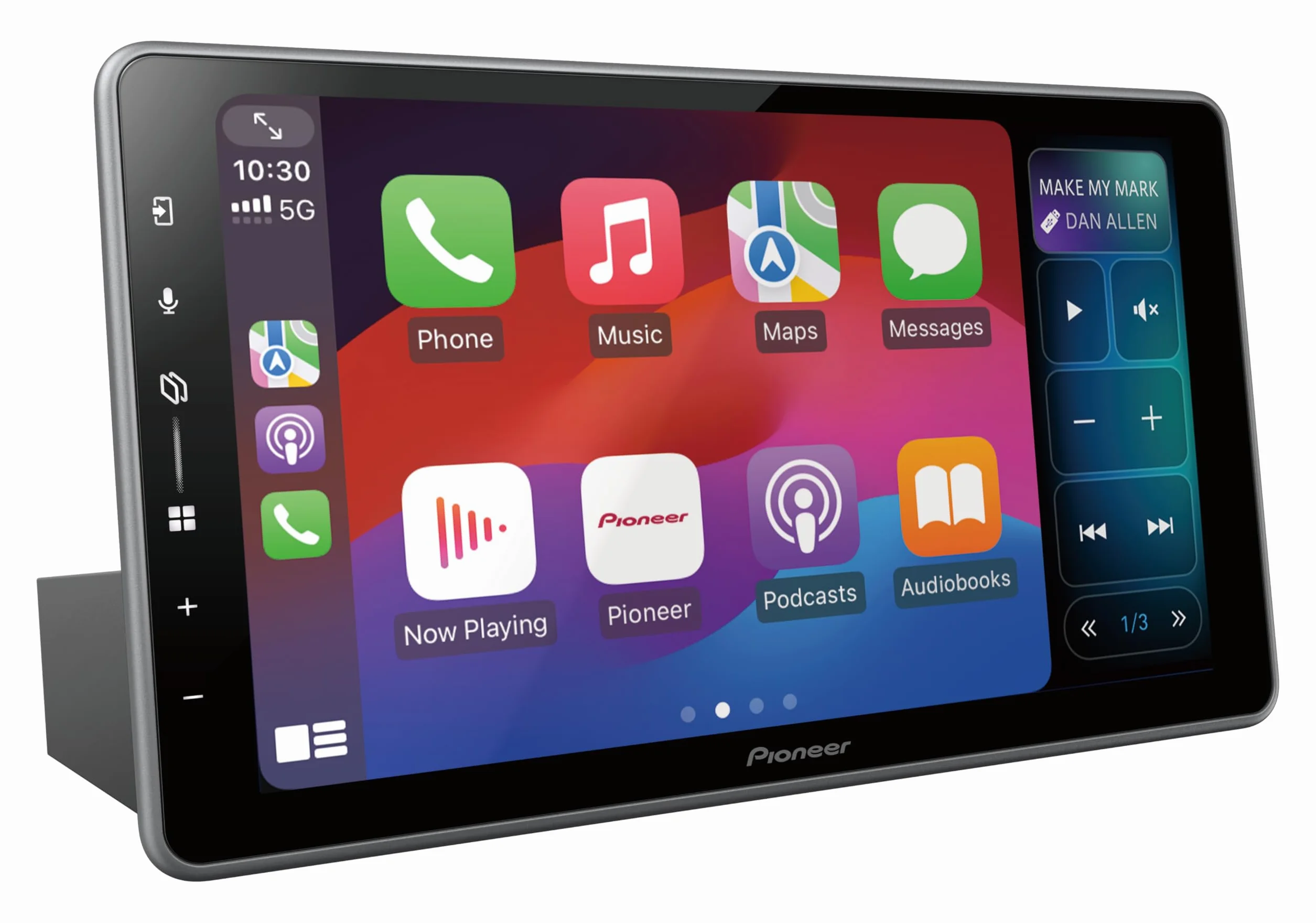 Pioneer SPH-DA97DAB-UNI2 - Media center 2DIN, pannello touch capacitivo da 9,0", con Wi-Fi, Bluetooth, Apple CarPlay, Android Auto e DAB+, equalizzatore grafico a 13 bande, single