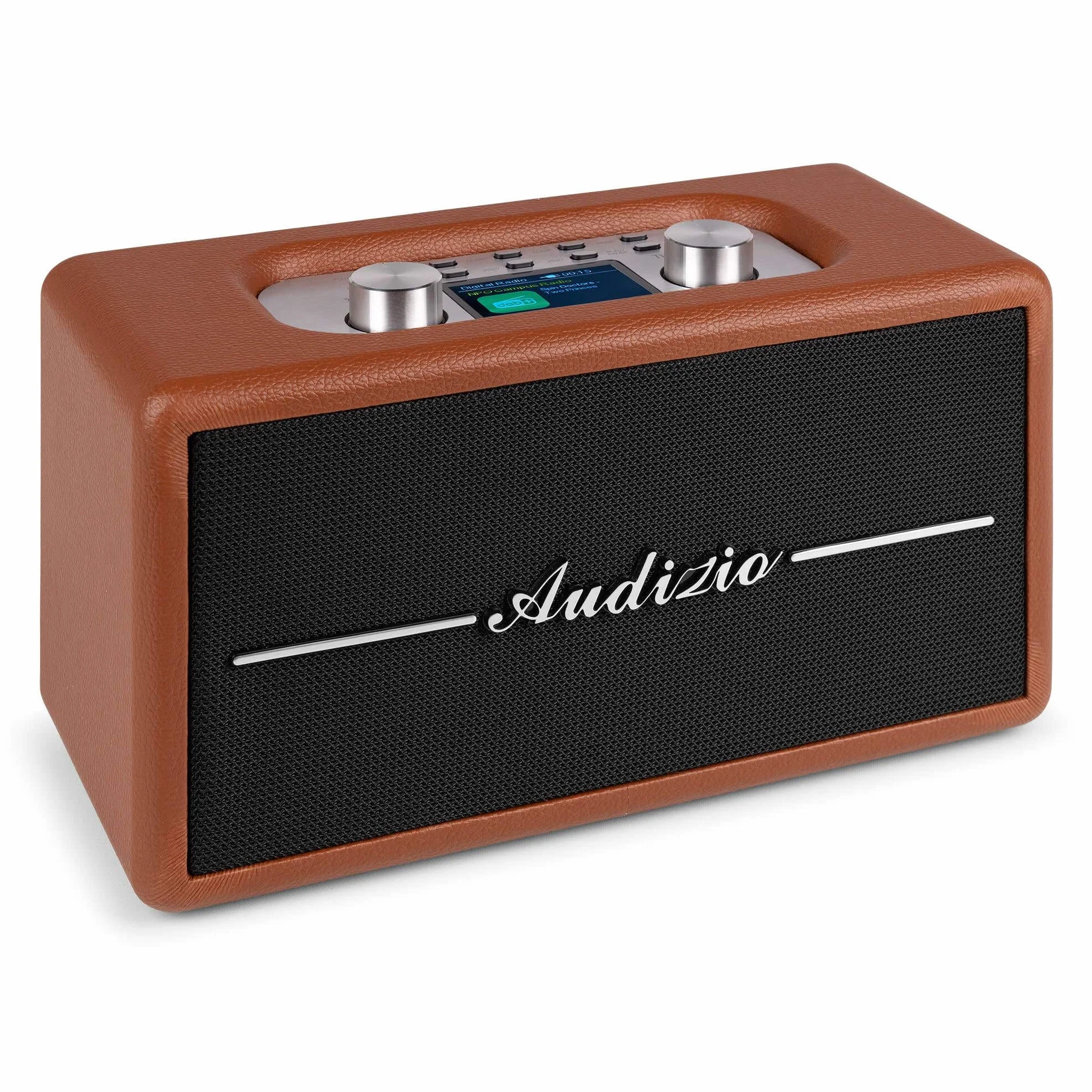 Audizio Tune60 Radio DAB+/FM Bluetooth Vintage Design Lettore USB SD Display LCD Sveglia Digitale Portatile AC Batterie