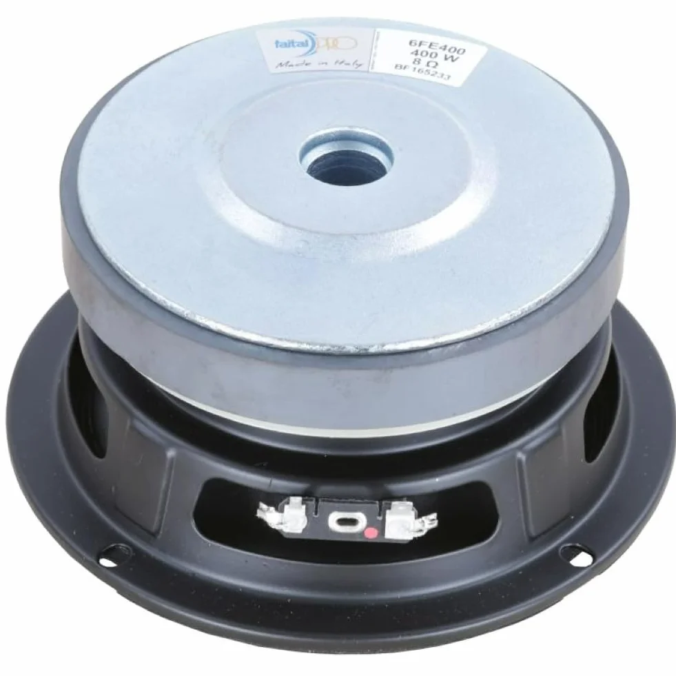 KIT SET PER FAITAL PRO 6FE400 8 ohm, 1 woofer altoparlante da 16,5 cm 165 mm 6,5" di diametro, da 200 watt rms e 400 watt max, sensibilità 94 db, per casa, 1 pezzo