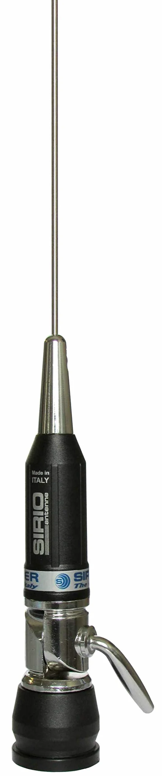 Sirio Antenne P-800 Performer, Antenna Cb Frequenza 27-28.5Mhz, Potenza Massima 1000Watt (Cw), Stilo Inox, Inclinabile 180°, Altezza 1.65 M, Cavo 4 M in Dotazione
