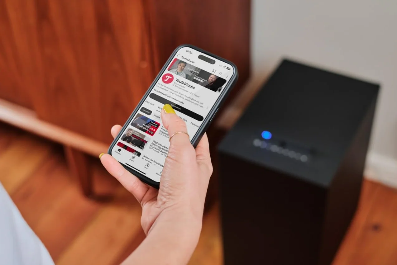 Teufel CONSONO 25 CONCEPT 2.1 Sistema audio completo con ricevitore AV integrato e Bluetooth, Dolby Audio, funzione scheda audio USB-C, HDMI ARC CEC per Giochi, Film e Musica - Nero