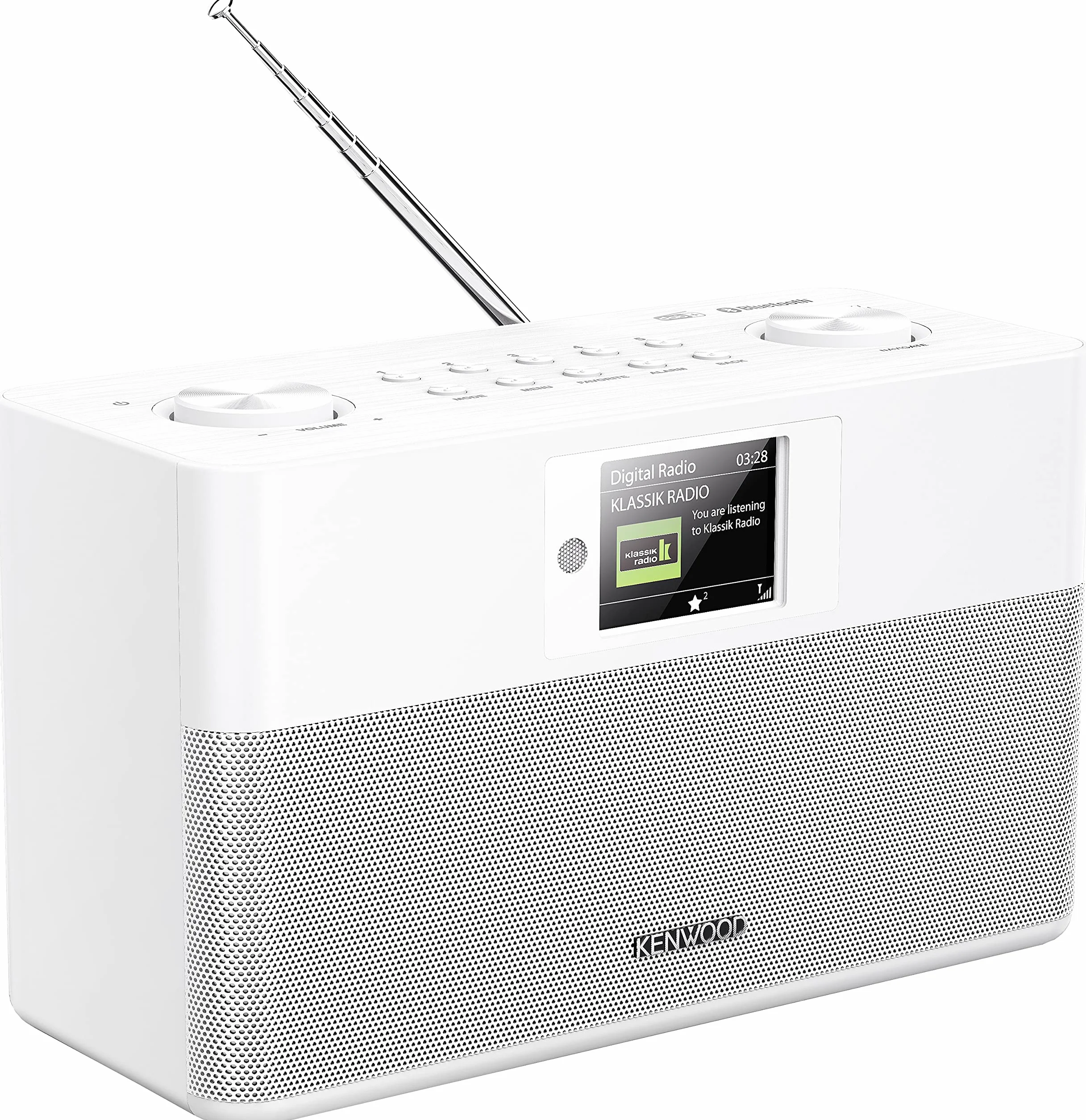 KENWOOD CR-ST80DAB-W - Radio stereo compatta - DAB+, FM-RDS - Bluetooth - Display TFT a colori