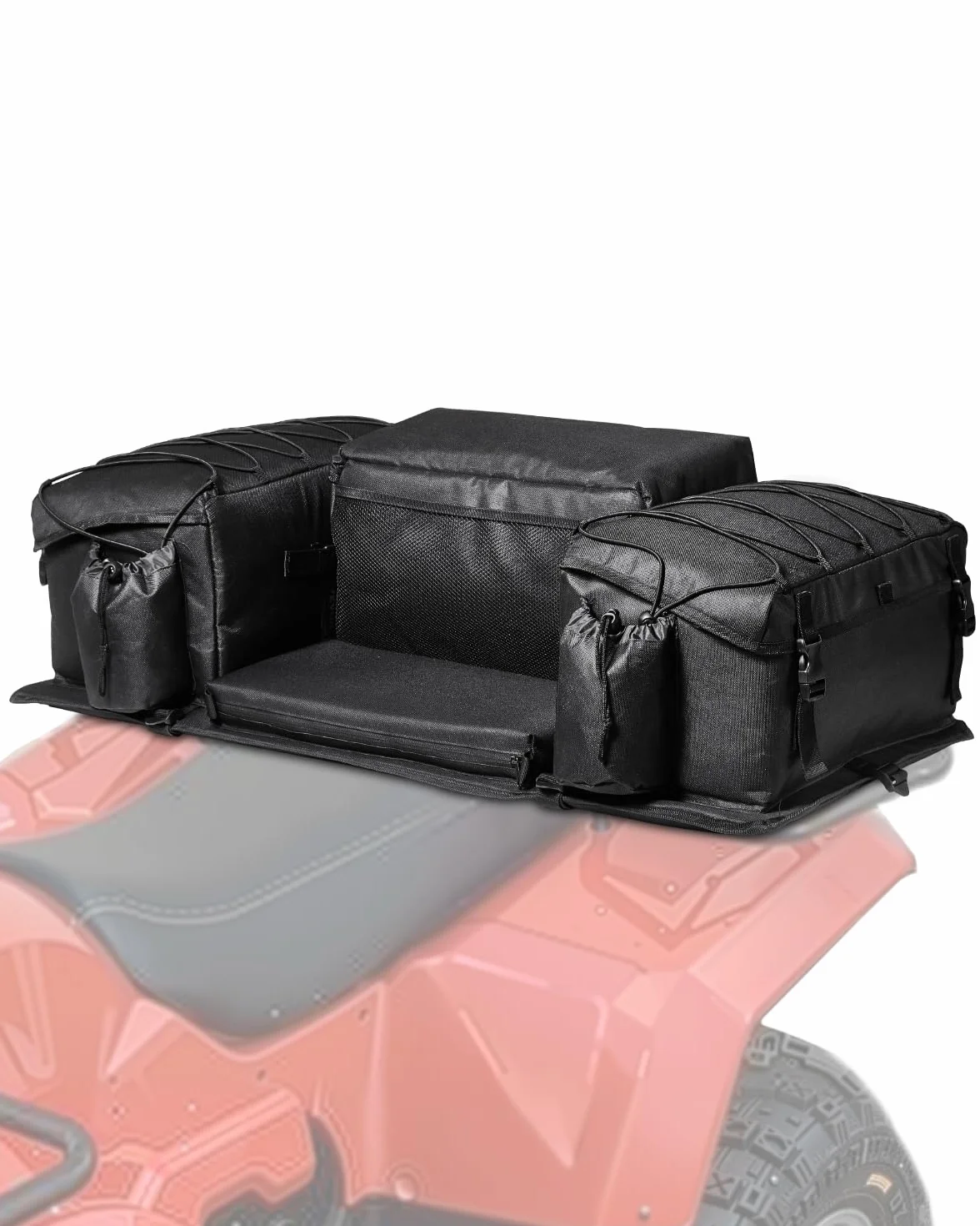 VEVOR Borsa Portaoggetti Posteriore ATV 50 L Tessuto Oxford 600D con Cuscino in Spugna e Portabottiglie