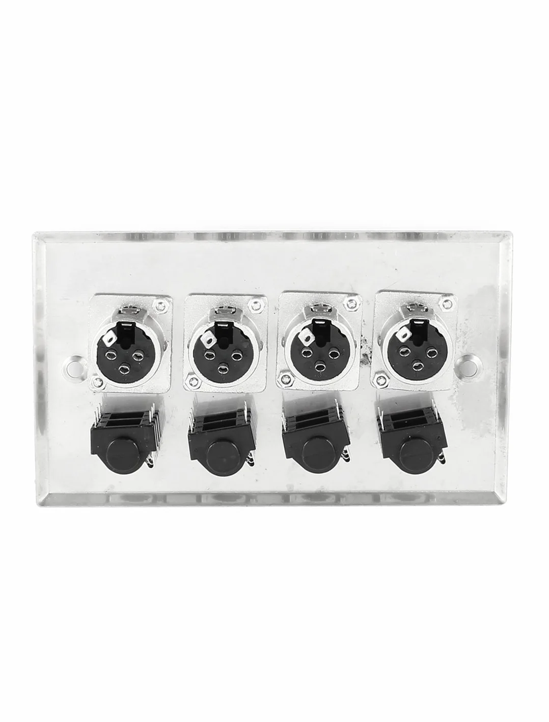 N/A - Pannello da parete per altoparlante 4 x XLR 4 x 1/4 pollici, 6,35 mm, connettore jack