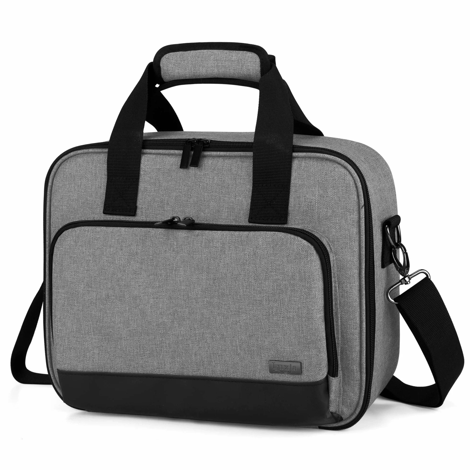 Luxja Borsa per Videoproiettore, Borsa per Proiettore e Accessori, 34,3 CM x 25,4 CM x 10,8 CM, Grigio