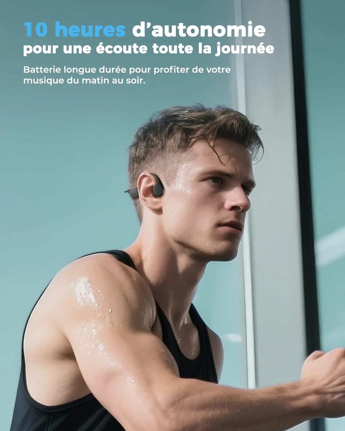 Cuffie a Conduzione Ossea, Cuffie per Nuoto, Memoria MP3 da 32GB, Cuffie Open-Ear Bluetooth 5.4, Impermeabilità IPX8, 10 Ore di Autonomia, Per Nuoto e Corsa