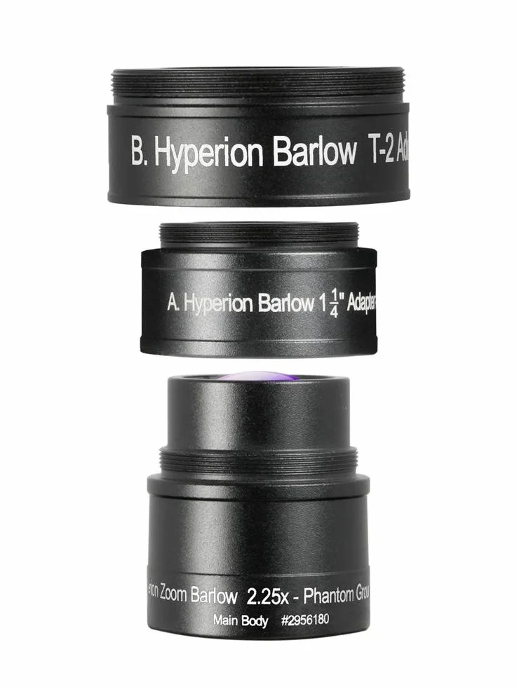 Baader Planetarium Oculare zoom Hyperion Universal Mark IV + lente di Barlow zoom, set