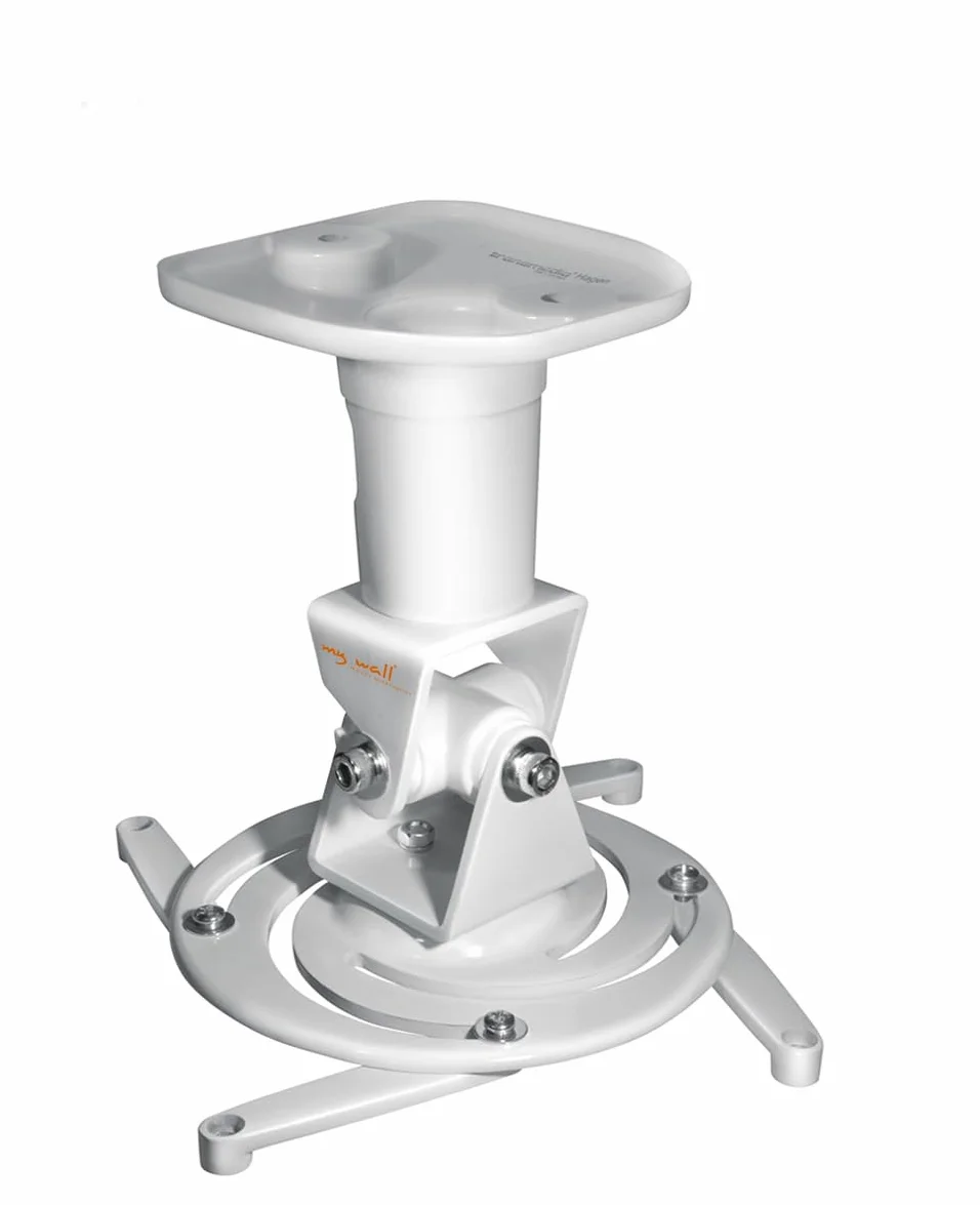 My Wall H16-1WL - Supporto da soffitto per proiettore, portata massima 15 kg, distanza dal soffitto 225 mm, colore: Bianco