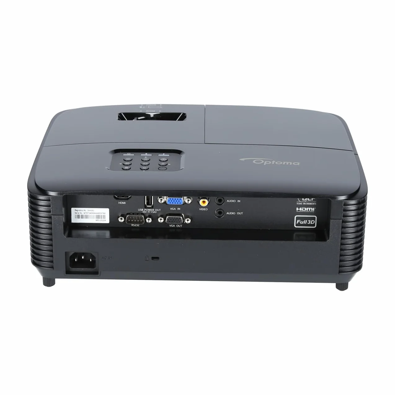 PROYECTOR OPTOMA W371 WXGA 3800L Negro HDMI VGA USB Full 3D