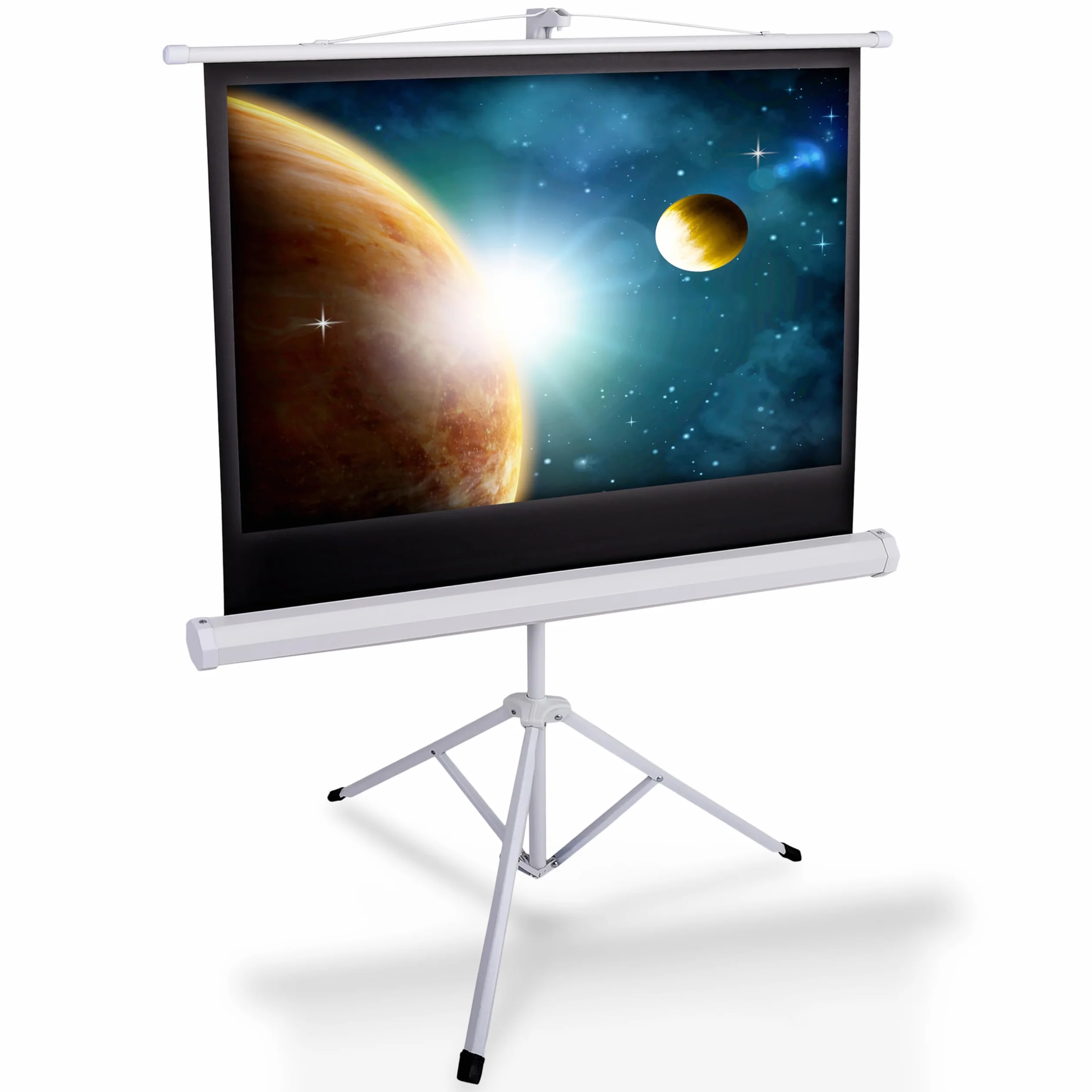 Pyle Telo Proiettore Portatile 102 cm con Treppiede, Schermo per Proiettore Leggero e Resistente, Rapido da Montare, Formato 4:3, Ideale per Uso Interno/Esterno, Scuole e Conferenze