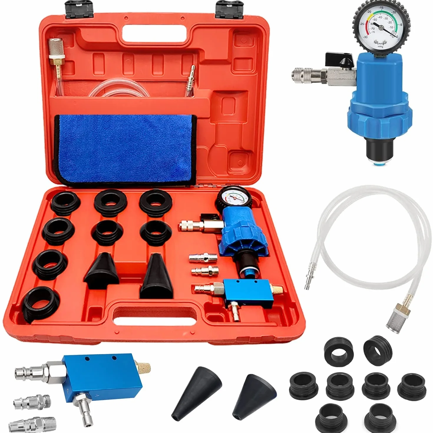 ZKTOOL Strumento di Riempimento del Sistema di Liquido di Raffreddamento, Ricarica Antigelo per Autoveicoli, Vuoto per Refrigerante Radiatore Motore