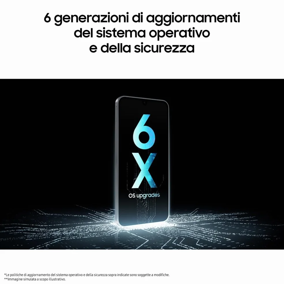 Samsung Galaxy A17, 3 anni di Garanzia del produttore, Android 15, Display Super AMOLED 6.7", 4GB RAM, 128GB, Batteria 5.000 mAh, Resistenza IP54, Memoria espandibile, Black [Versione Italiana]
