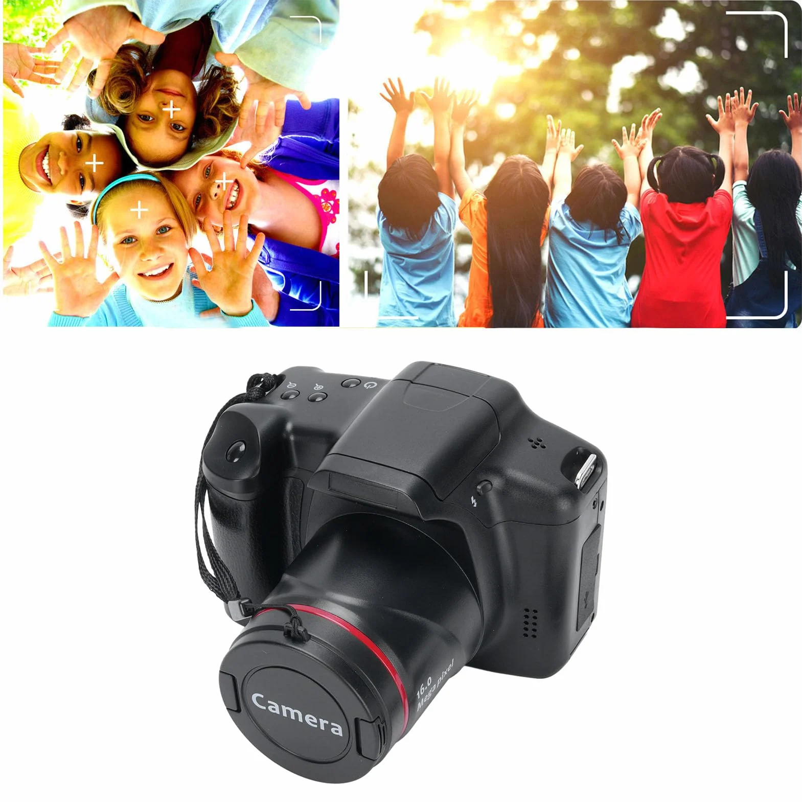 Fotocamera Digitale, Fotocamere 4K per Fotografia e Video, Fotocamera da Vlogging Touch Screen WiFi da 2,4 MP per YouTube con Flash, Hood Lenti, Fotocamere Anteriori e Posteriori