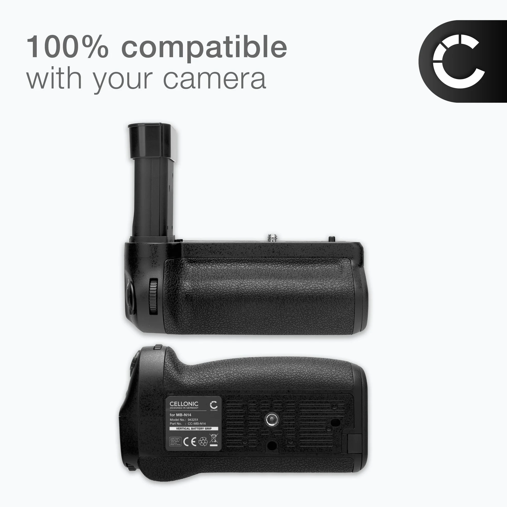 CELLONIC Impugnatura MB-N14 compatibile con Nikon Z6 III Battery grip per fotocamera fotografia verticale multifunzione portabatterie EN-EL15c,EN-EL15b,EN-EL15a,EN-EL15