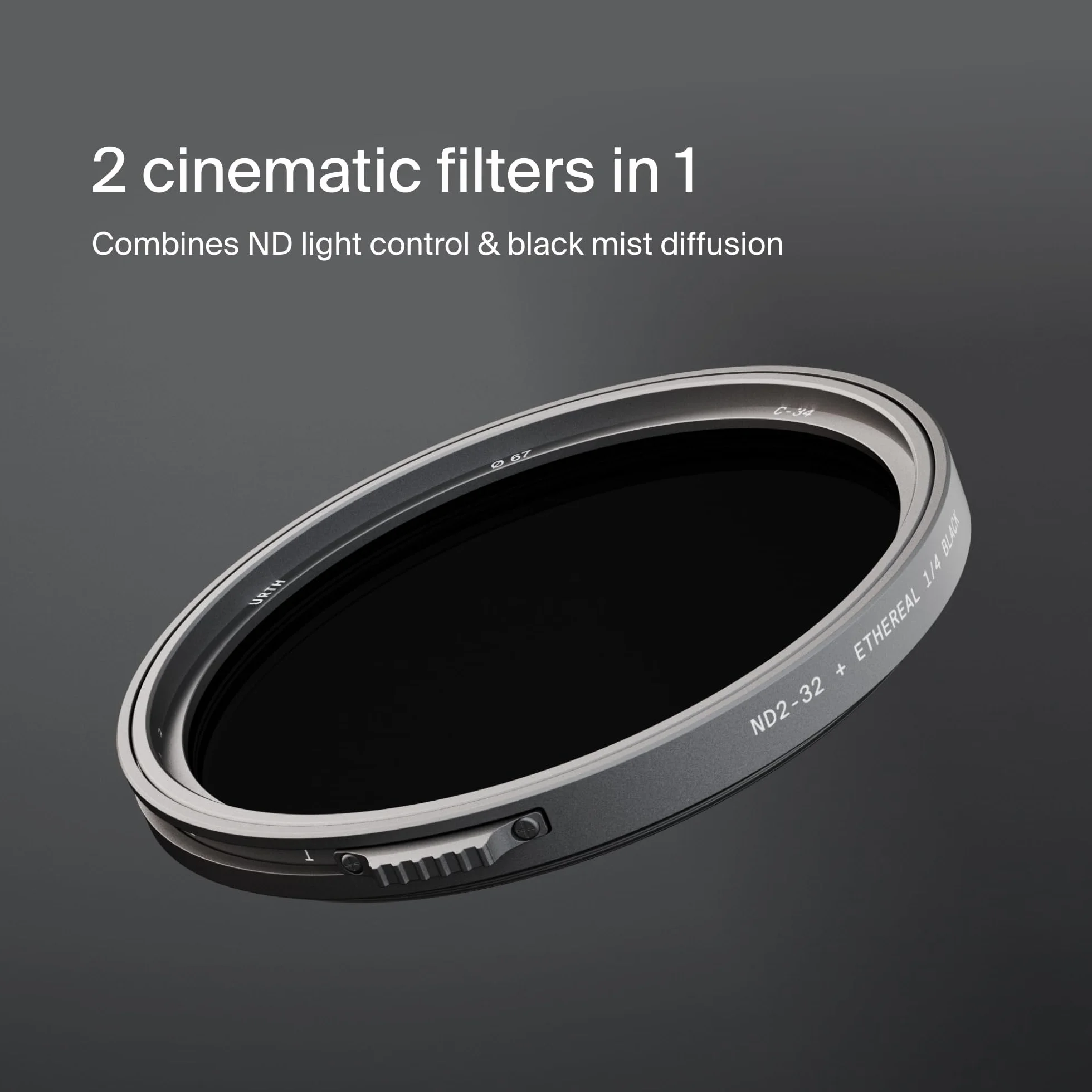Urth 82 mm Filtro Variabile ND2-32+Diffusione Black Mist¼ Etereo(Pro) Filtri professionali avanzati con nano-rivestimento multistrato per una polarizzazione migliorata e un effetto di cinematografica