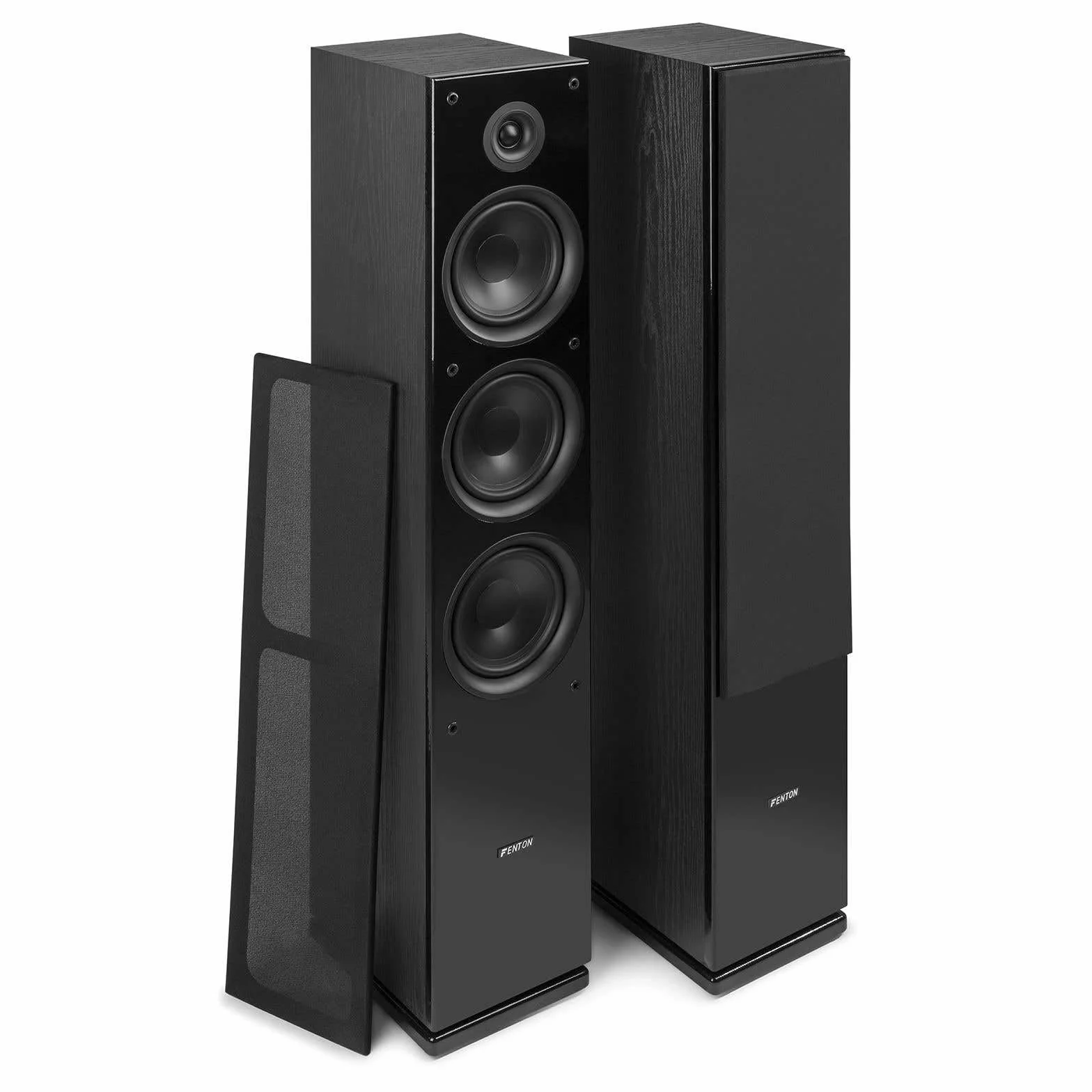 Speakerset - Fenton SHF80B high-end hifi speakers 500W met 3x 6.5 inch woofers - Zwart (100.282)