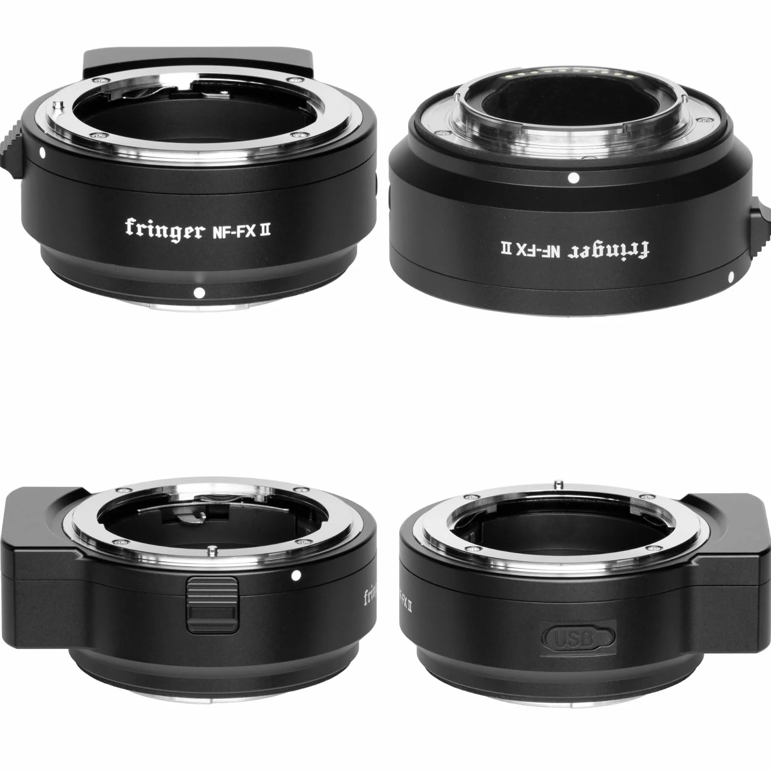 Fringer NF-FX II AF Adattatore per obiettivi Nik F su FX AF-S AF-P Sigm Tamr per X-T3 X-Pro3 XT30 X-T4 X-H1 X-T100 X-T200 e altre. (NF-FX II)