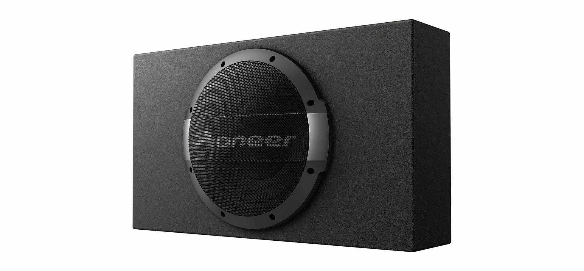 Pioneer Subwoofer attivo TS-WX1010LA, potente subwoofer con alloggiamento con potenza massima di 1200W, subwoofer da 25 cm in alloggiamento MDF, membrana IMPP, nero, potenza di ingresso nominale 600W