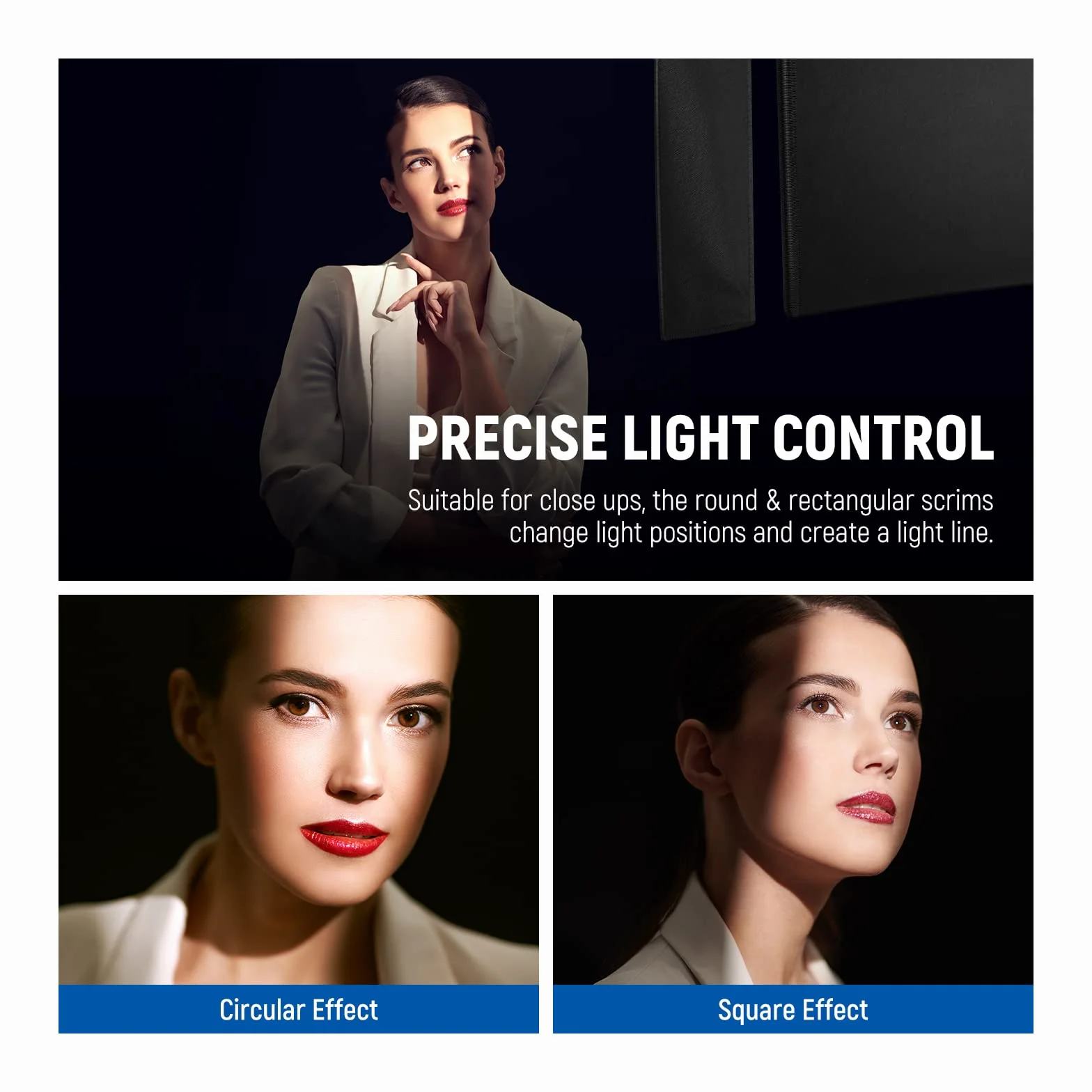NEEWER SF6090F 5 in 1 Kit Bandiera Pieghevole per Fotografia, Riflettore, Modificatore di Luce per Effetti Morbidi, Diffusivi e luminosi, Borsa per il trasporto inclusa