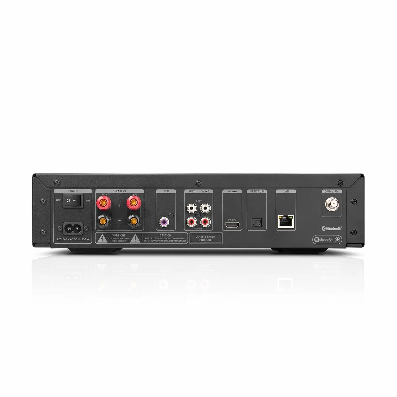 Teufel ULTIMA 40 KOMBO, Impianto Stereo Hi-Fi con Bluetooth e Ricevitore CD 2.1, WiFi, Radio DAB+ e FM, USB-C, HDMI ARC CEC, Sistema a 3 Vie, (Nero)