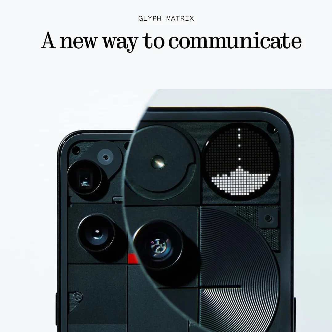 Nothing Phone (3) – Smartphone con tripla fotocamera posteriore da 50 MP, batteria al silicio-carbonio a lunga durata 24 ore, display AMOLED 6,67" 120Hz, Glyph Matrix, 16GB + 512GB – Nero