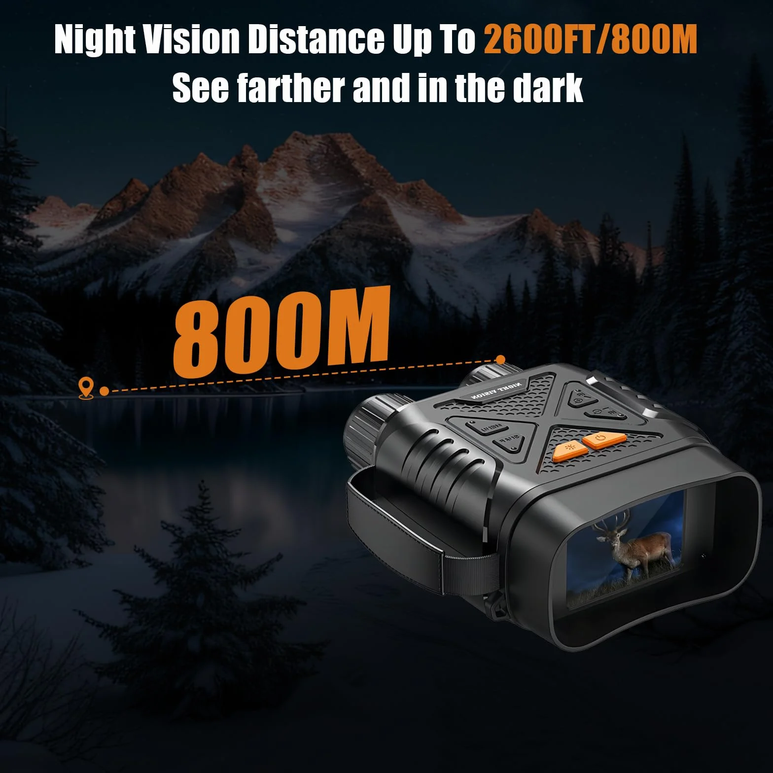 Binocolo Visione Notturna,Binocolo ad Infrarossi a Colori per Adulti,10x Zoom Digitale, HD20MP Visione Notturno Digitale Infrarossi con 2.8"TFT HD LCD, Archiviazione Foto e Video Tramite