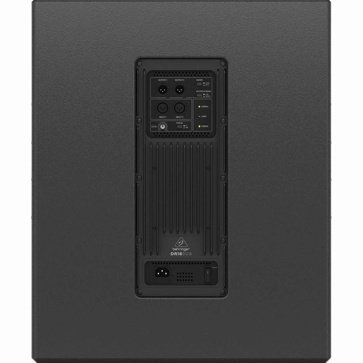 Behringer DR18SUB Subwoofer Attivo PA 18 Pollici 2400W, Altoparlante Bassi Professionale per DJ, Live Sound ed Eventi con Crossover Stereo Integrato