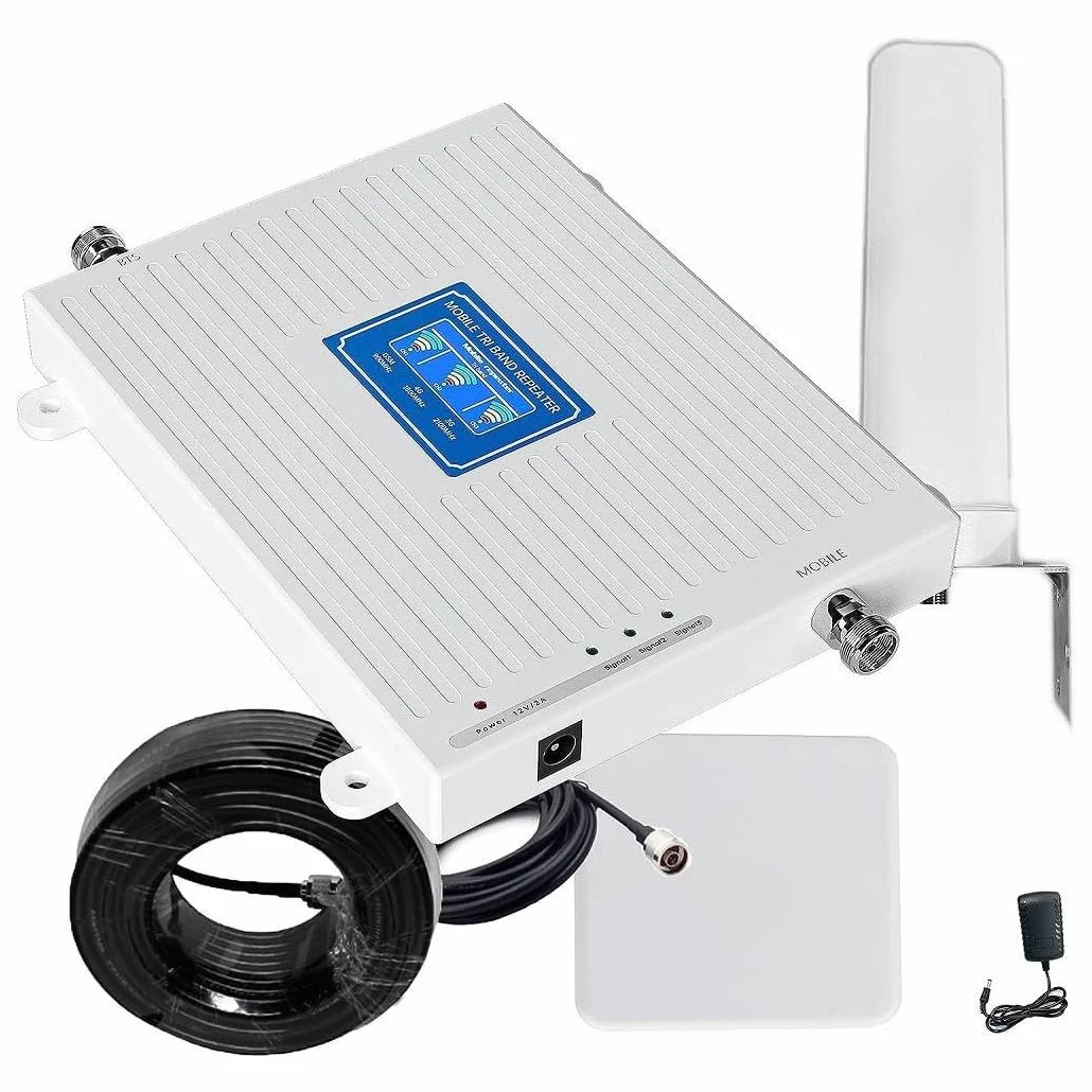 Trade Shop - Set Amplificatore Segnale Cellulare 2g 3g 4g LTE 900 1800 2100 MHz DCS Wcdma gsm