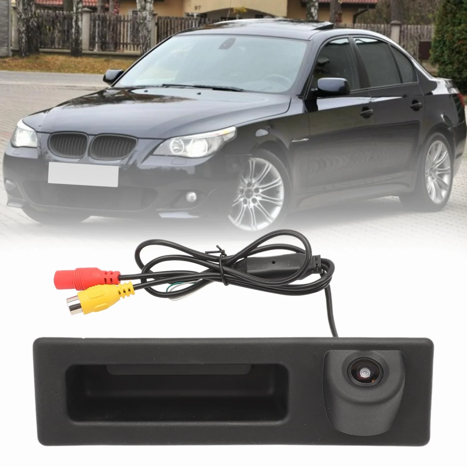 1280x720p Telecamera posteriore HD per Serie 5 F10 F11 F25 F30 X1/X3/X5/X6 Serie 4 F32 2010 320Li/530i/328i/535i 2012 Set completo di telecamera (incluso interruttore portellone)