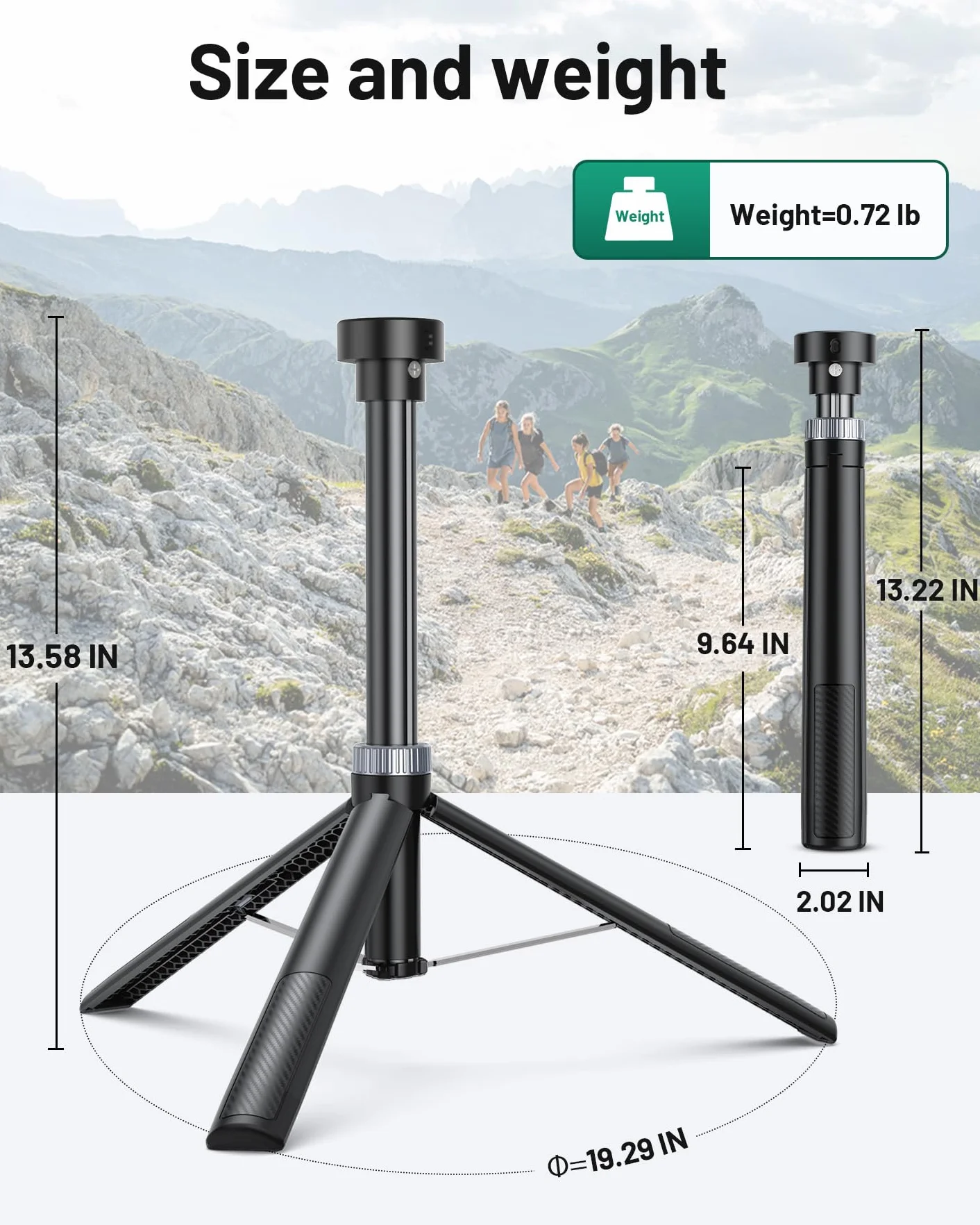 Supporto a Treppiede Portatile per Mini Antenna Satellitare, Compatibile con Starlink Mini, Adattatore in Alluminio Pieghevole per Campeggio e Viaggi
