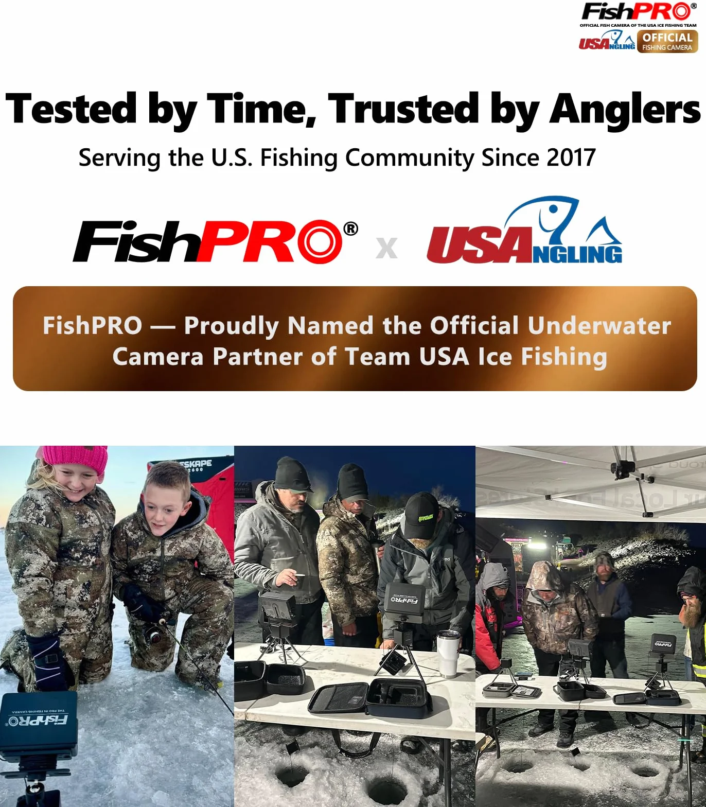 FishPRO - Telecamera per pesca subacquea, portatile, HD, 1000 TVL, a infrarossi, LED, impermeabile, con monitor LCD da 4,3 pollici, per pesca su ghiaccio, lago, mare, barca, kayak