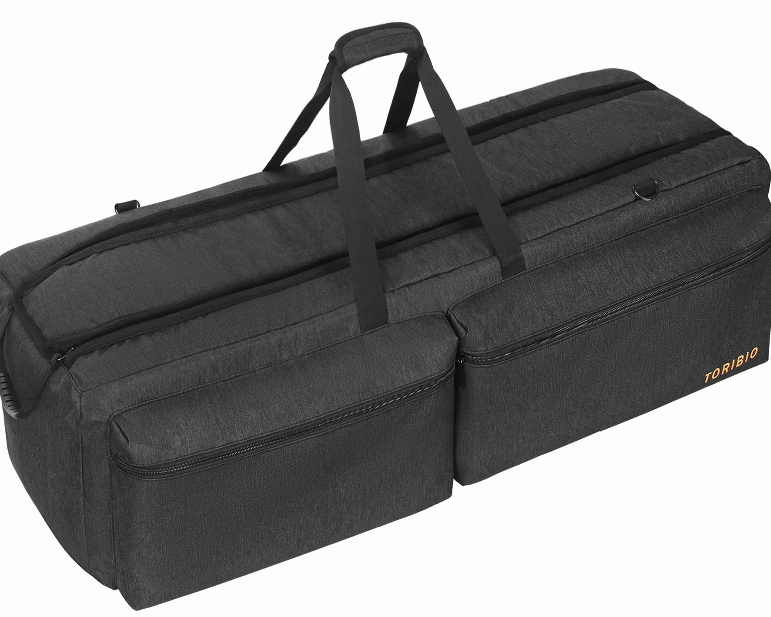 OUUTMEE Custodia imbottita per telescopio, borsa da trasporto per telescopio con separatori regolabili e tasche per telescopi, montanti, treppiedi e accessori (nero), Nero , 102 x 32 x 32CM, Borsa da