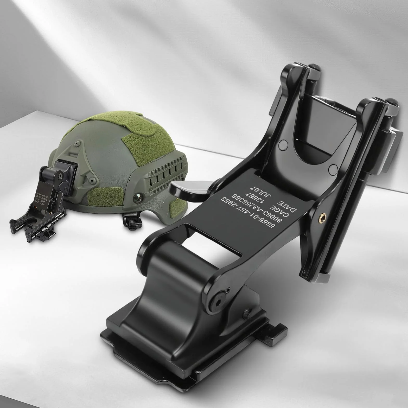 Topyond Visore Notturno Supporto, Adattatore Elmetto Visore, Supporto Adattatore per Casco M88 con Dumper Migliorato, Staffa NVG per Visione Notturna PVS14, Accessori per Casco