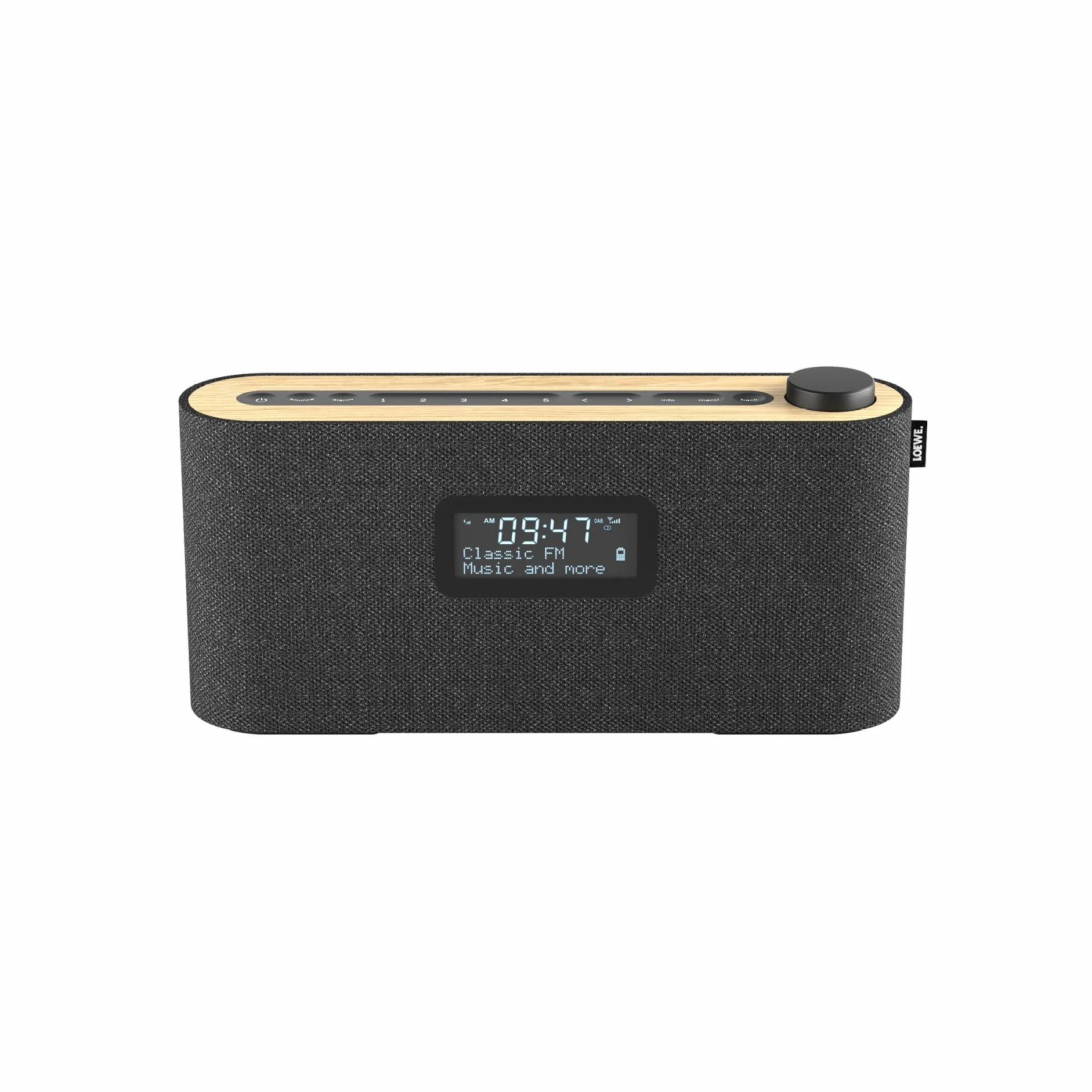 Loewe Radio DAB+ 28 W Display LCD 14 h autonomia Legno Tessuto