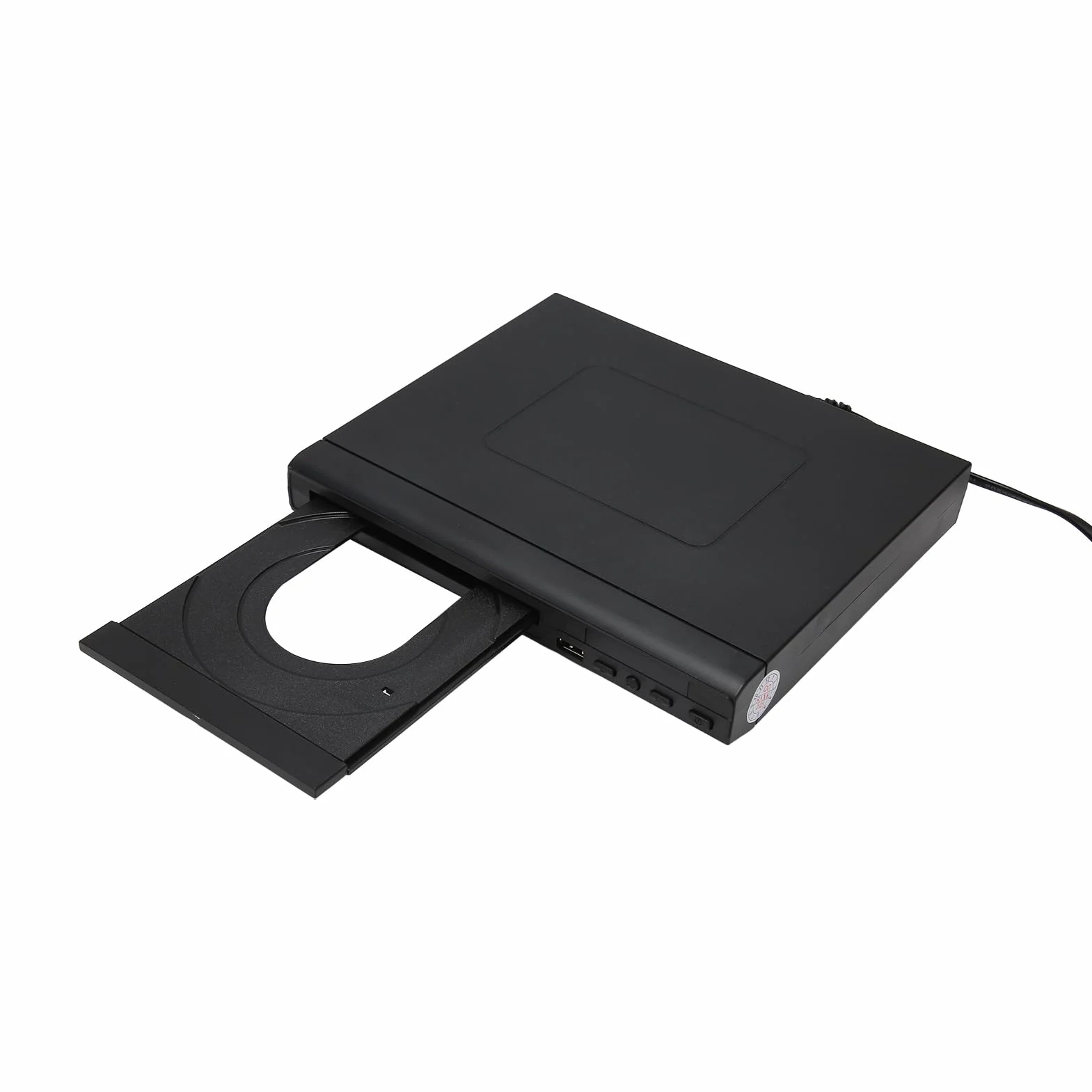 Asixxsix Mini lettore DVD, compatibile con DVD R RW JPEG CD R CD RW, scansione progressiva 720P Up Conversion, multilingua USB 2.0, con telecomando e (Spina europea)