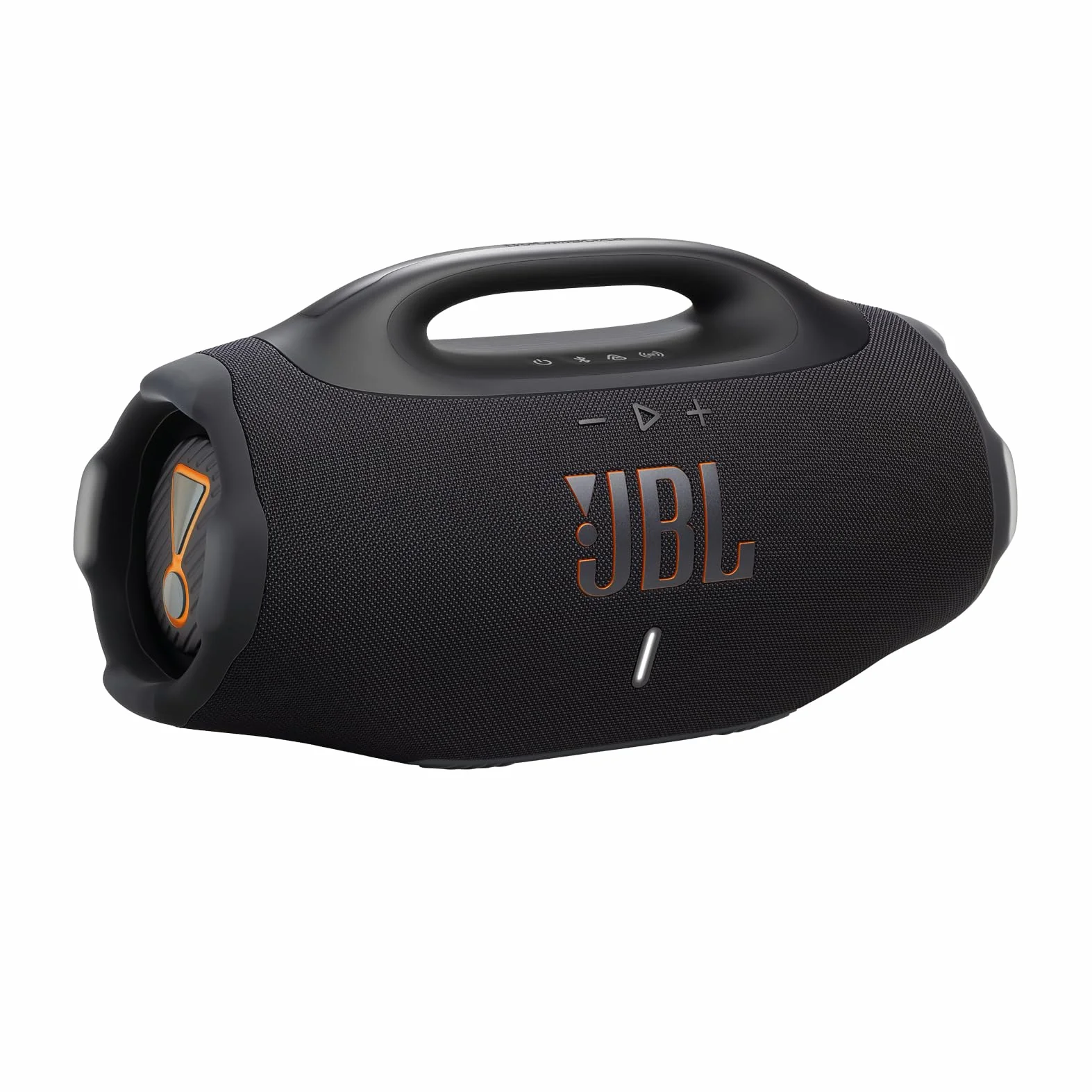 JBL Boombox 4, Speaker Bluetooth Portatile, JBL Pro Sound con AI Sound Boost, IP68 Resistente ad Acqua e Polvere, Fino a 34 Ore di Autonomia, Auracast Multi-Speaker, Doppio Bass Boost, Nero