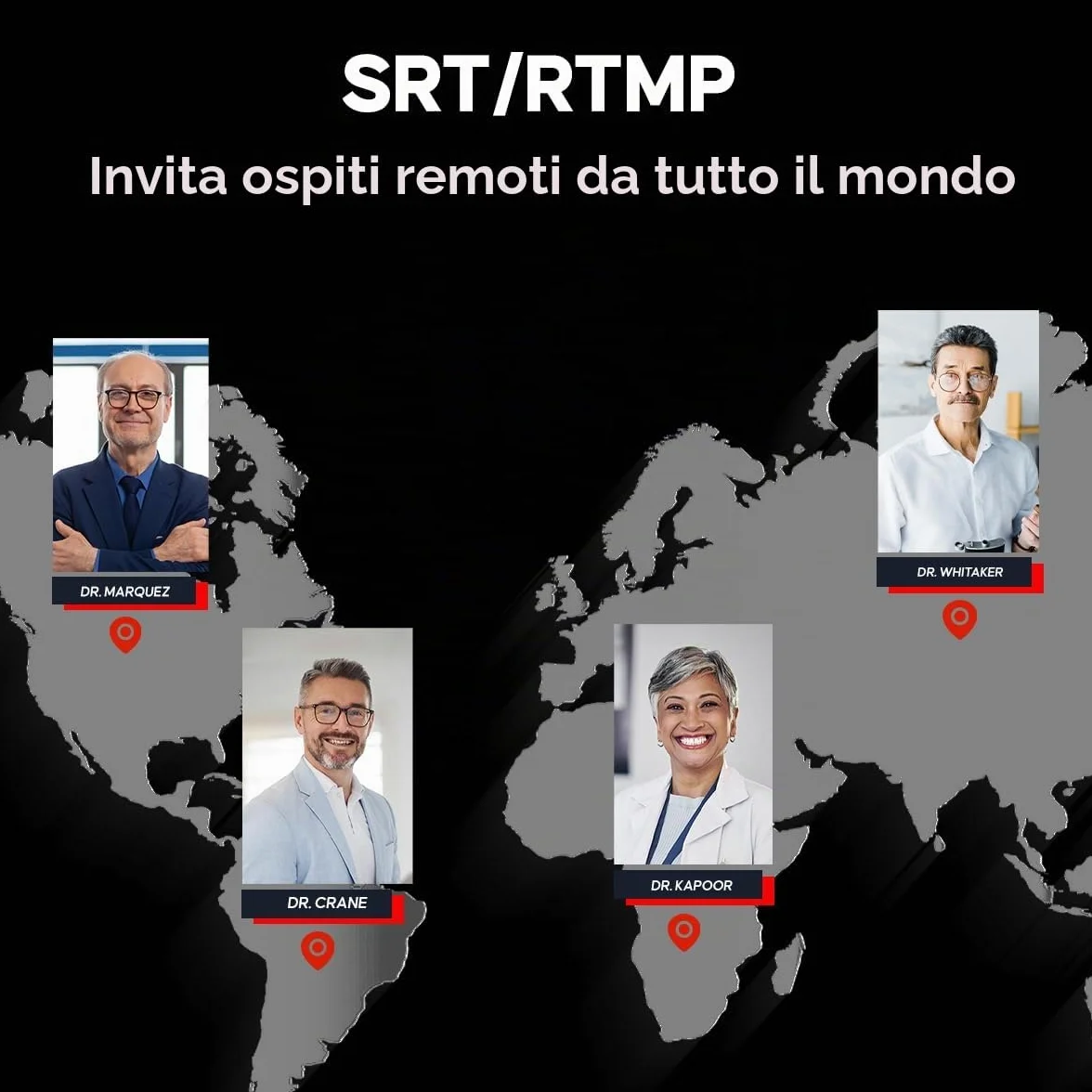 Osee GoStream Duet 8 ISO Mixer Video 8 Canali, 4×SDI + 4K HDMI, NDI HX/SRT/RTMP, 2 Webcam, Ingressi Audio XLR, Registrazione ISO Separata per podcast, YouTube e Facebook