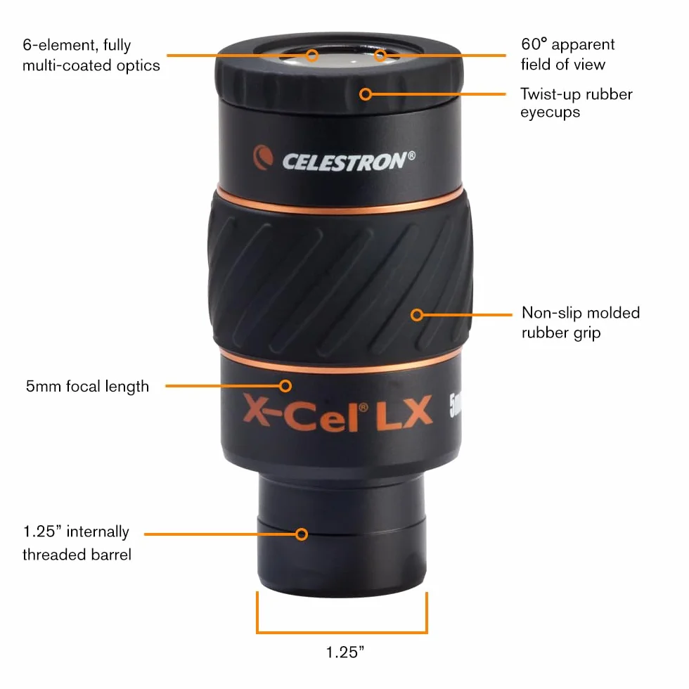 Celestron 93421 X-Cel LX Series - Oculare 1,25'', 5 mm