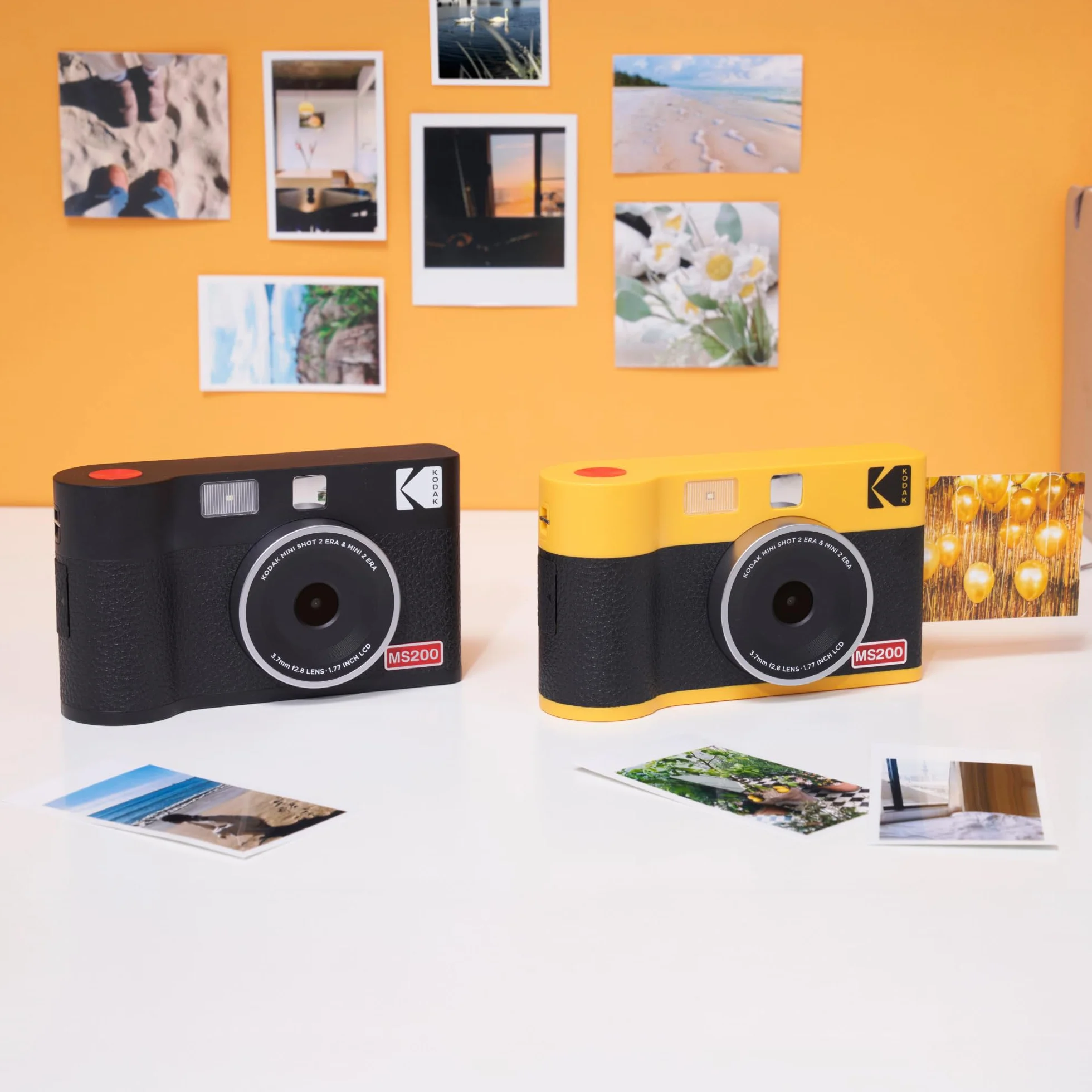 KODAK Mini Shot 2 Era 4PASS 2-in-1 Fotocamera Istantanea & Stampante Fotografica (Fotocamera Istantanea + 8 Fogli inclusi + Pacchetto 30 Fogli, Nero)