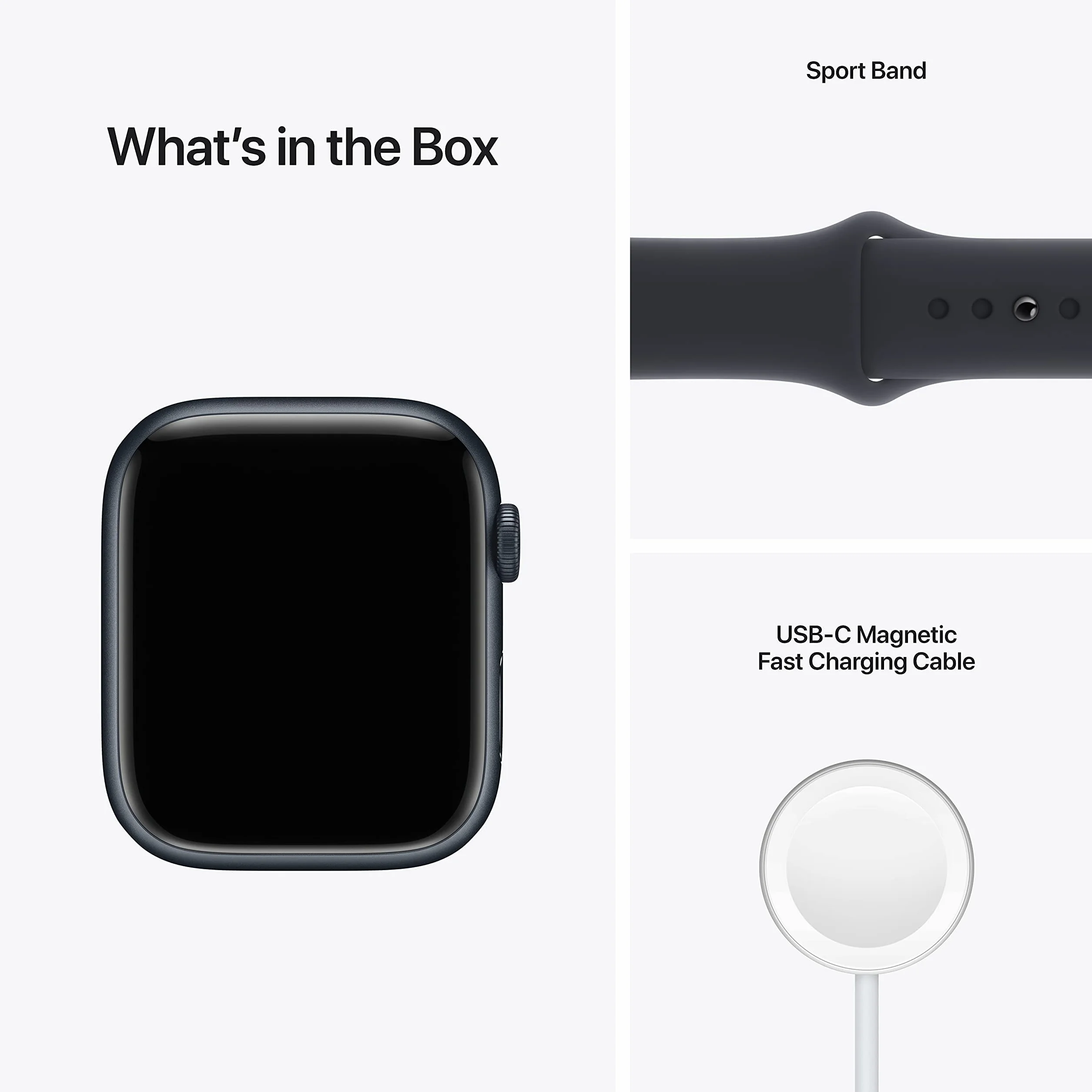 Apple Watch Series 7 (GPS + Cellulare, 45MM) Cassa in Alluminio Mezzanotte con Cinturino Sport Mezzanotte (Ricondizionato)