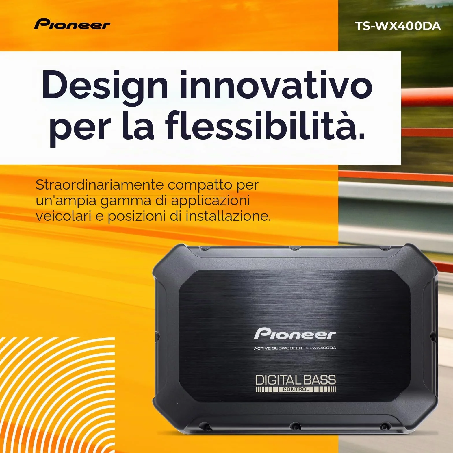 PIONEER TS-WX400DA Subwoofer attivo classe D 250 W nero 300 x 100 x 200 mm