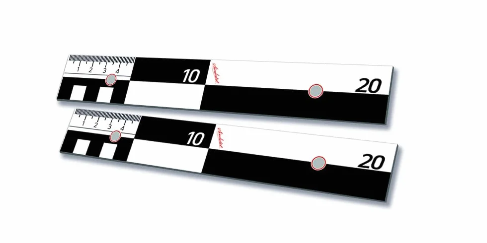 Set di 13 scale fotografiche professionali, 10, 20, 50, 100 cm + 2 frecce nord per foto