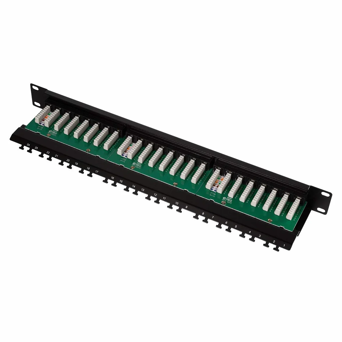 LogiLink Pannello patch Professional PrimeLine Cat.6 (250 MHz) – Pannello di distribuzione, 19", UTP (non schermato) 24 porte (RJ45) – UL elencato + 3P testato!