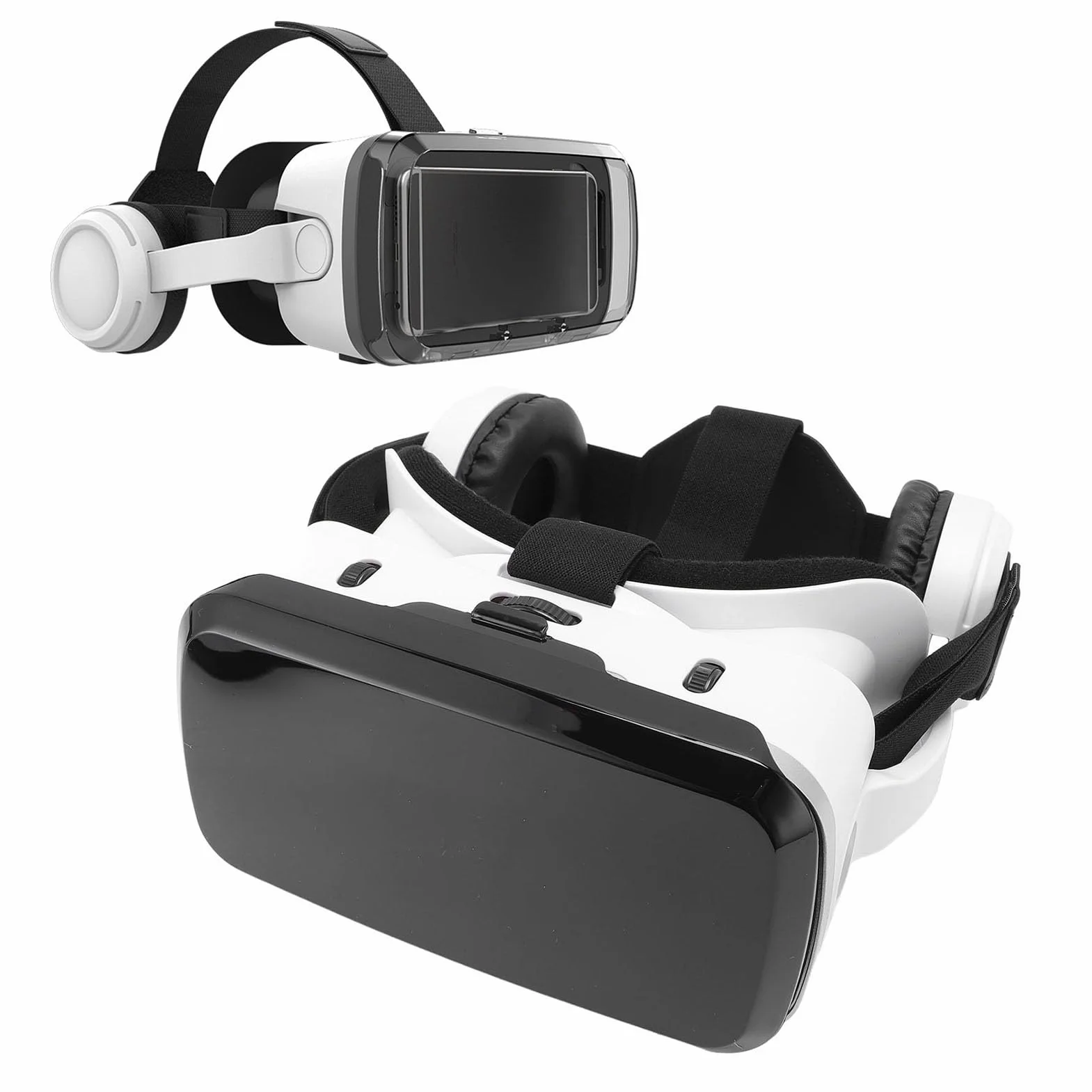 Auricolare VR per Telefono da 5,5 a 7,2 Pollici, Vetri 3D Virtuali Goggles VR Integrati in Cuffie Bluetooth